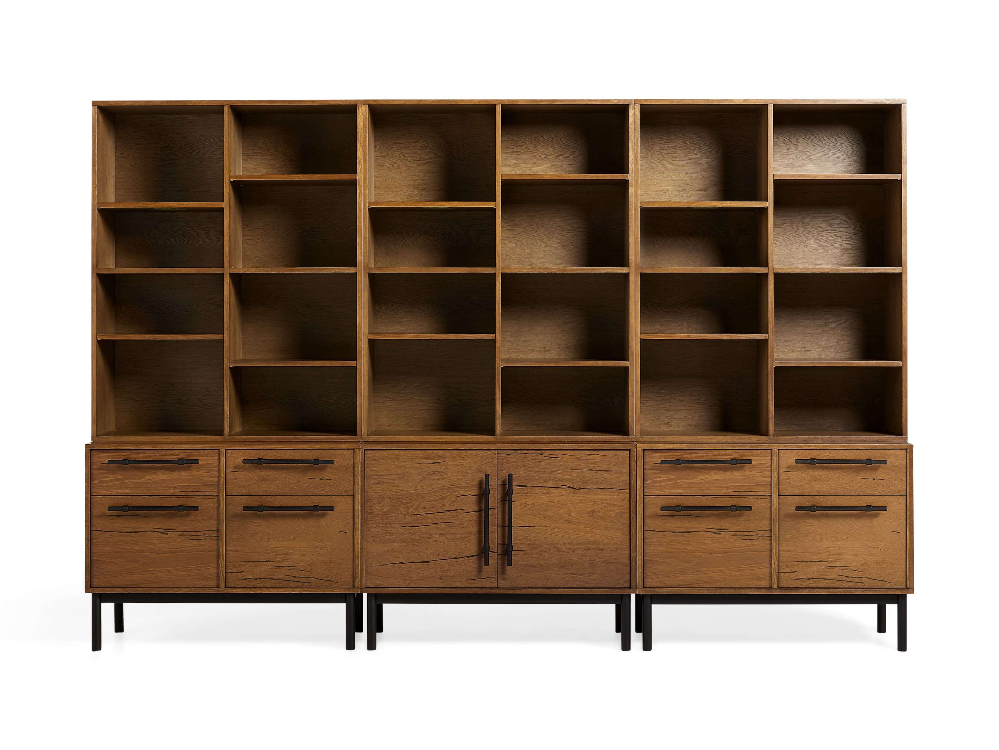 Sullivan 113" Modular Triple Bookcase File, slide 9 of 11