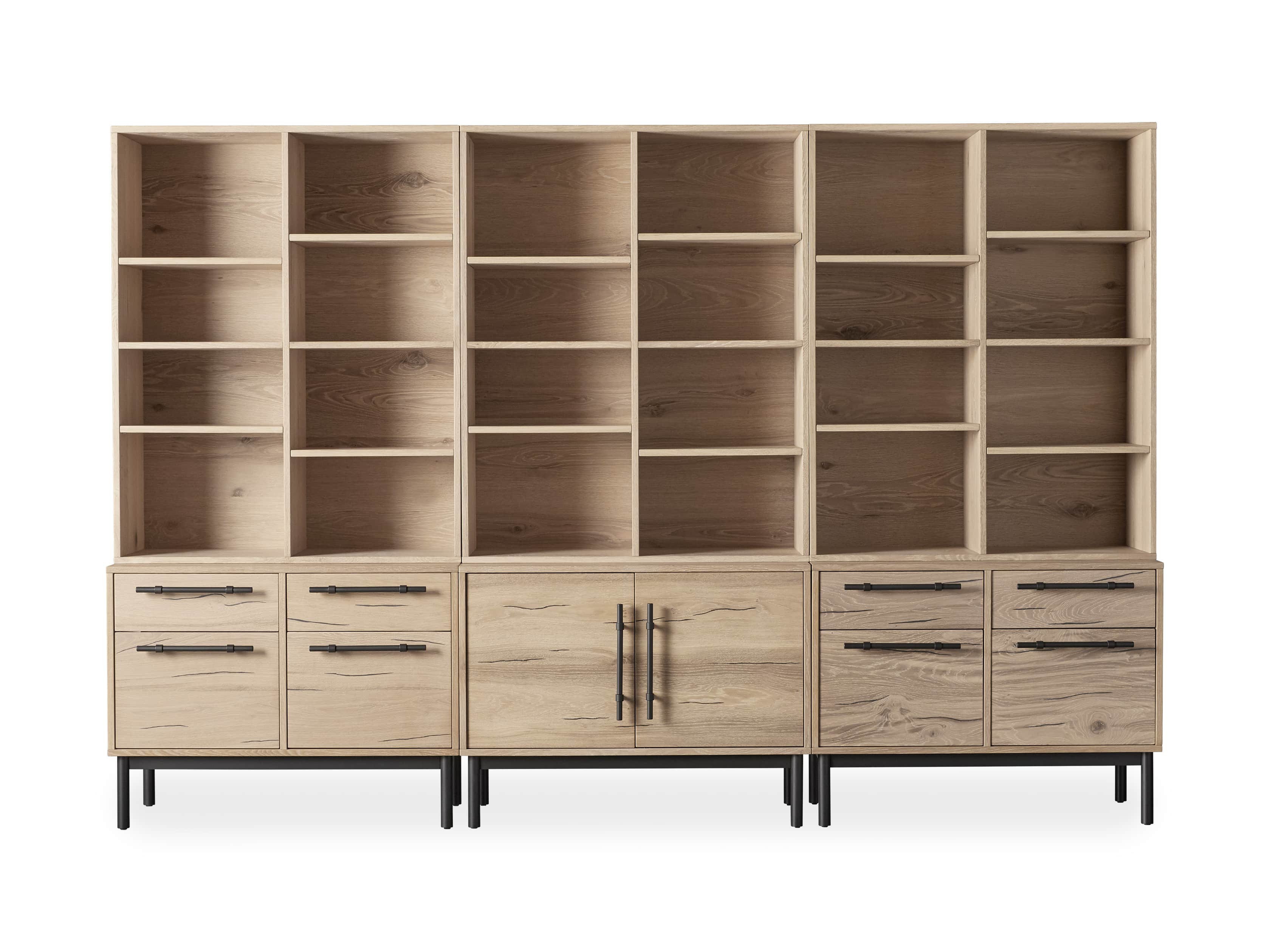 Sullivan 113" Modular Triple Bookcase File in Sable, slide 5 of 5