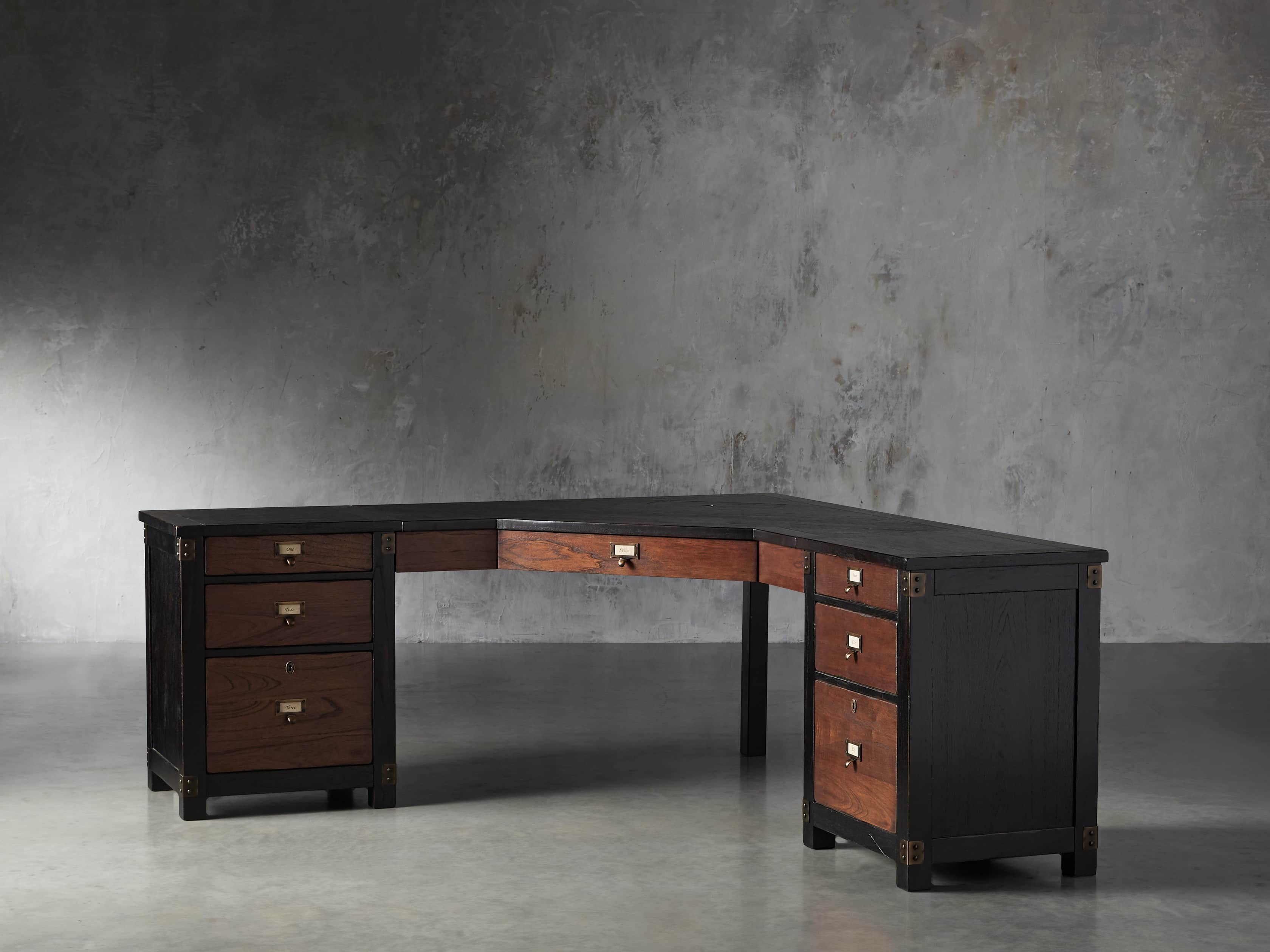 Telegraph Corner Desk in Spencer Brown