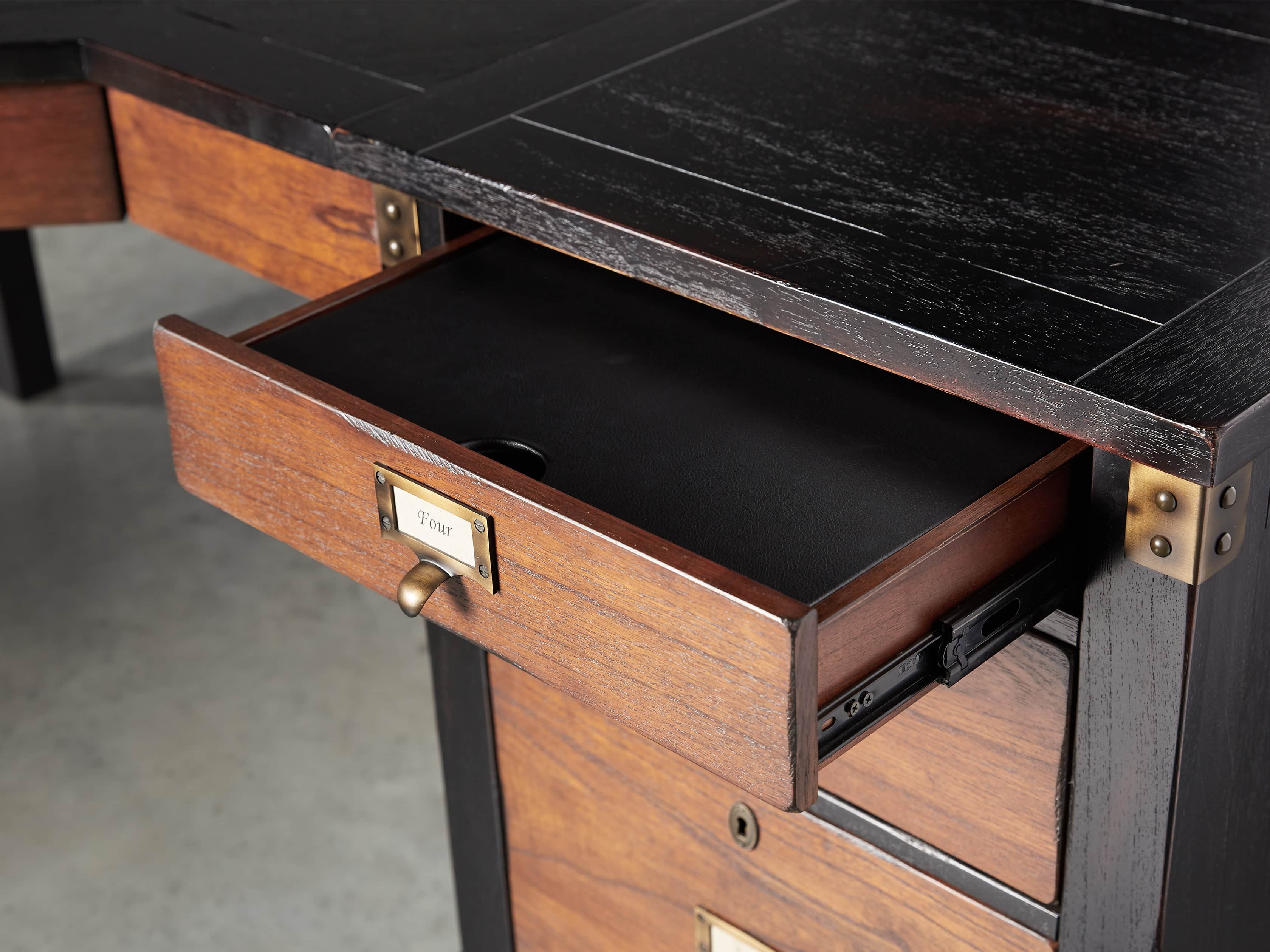 Telegraph Corner Desk in Spencer Brown
