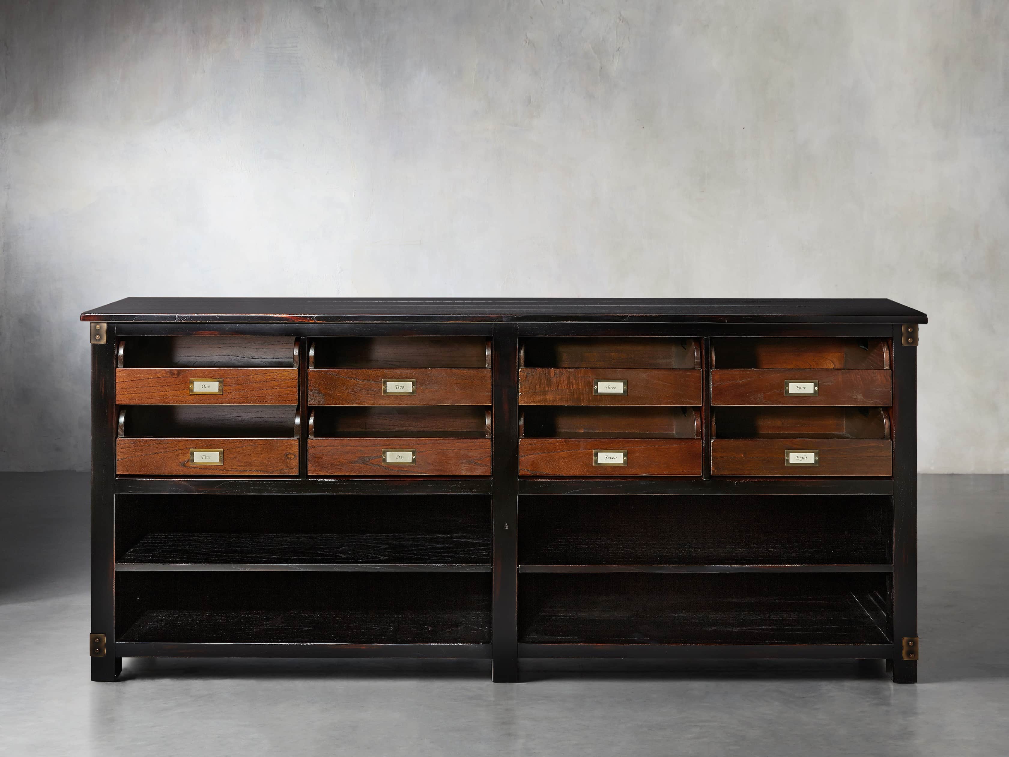 Telegraph Lateral Worker's Cabinet in Spencer Black and Brown