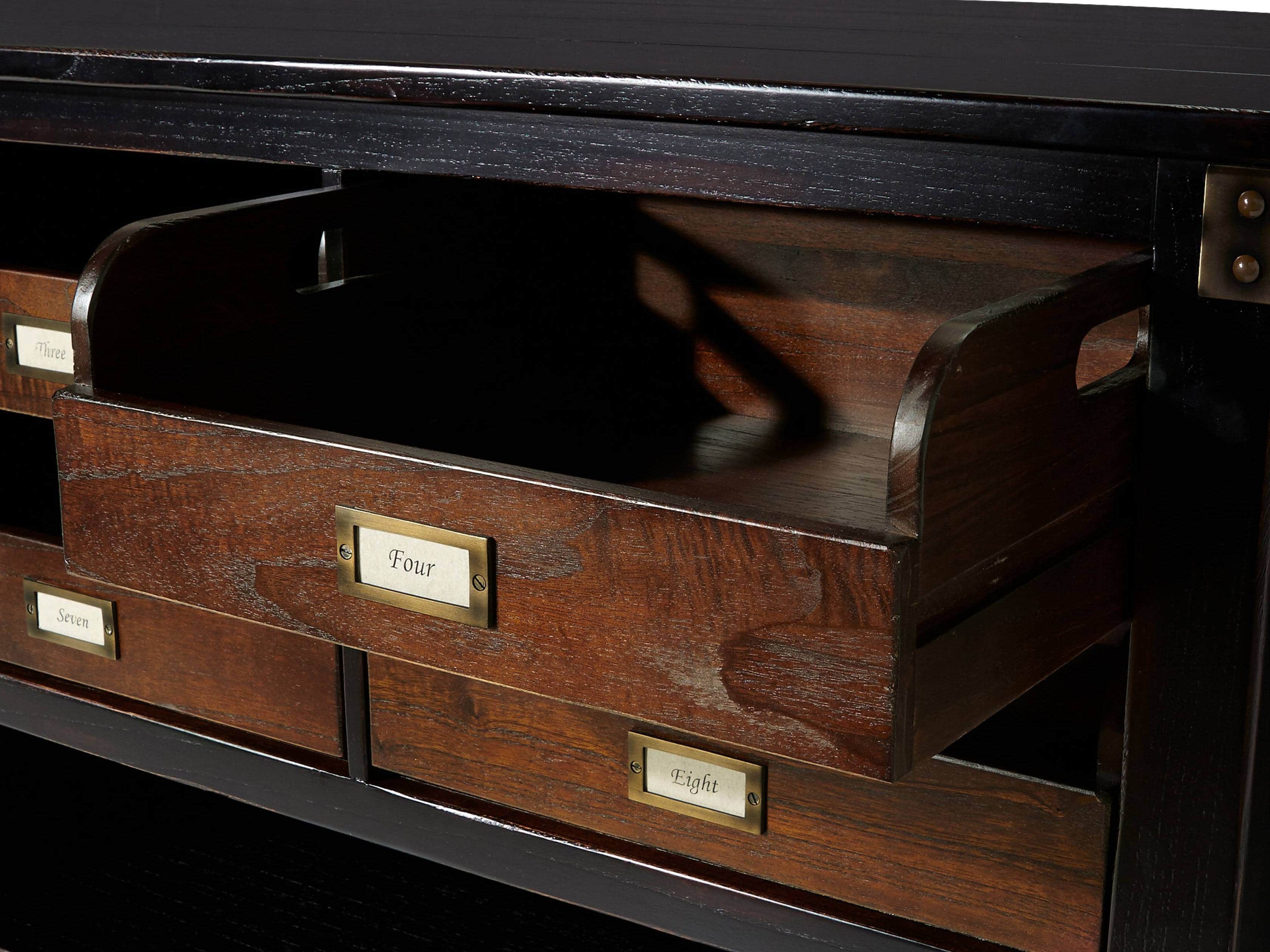 Telegraph Lateral Worker's Cabinet in Spencer Black and Brown