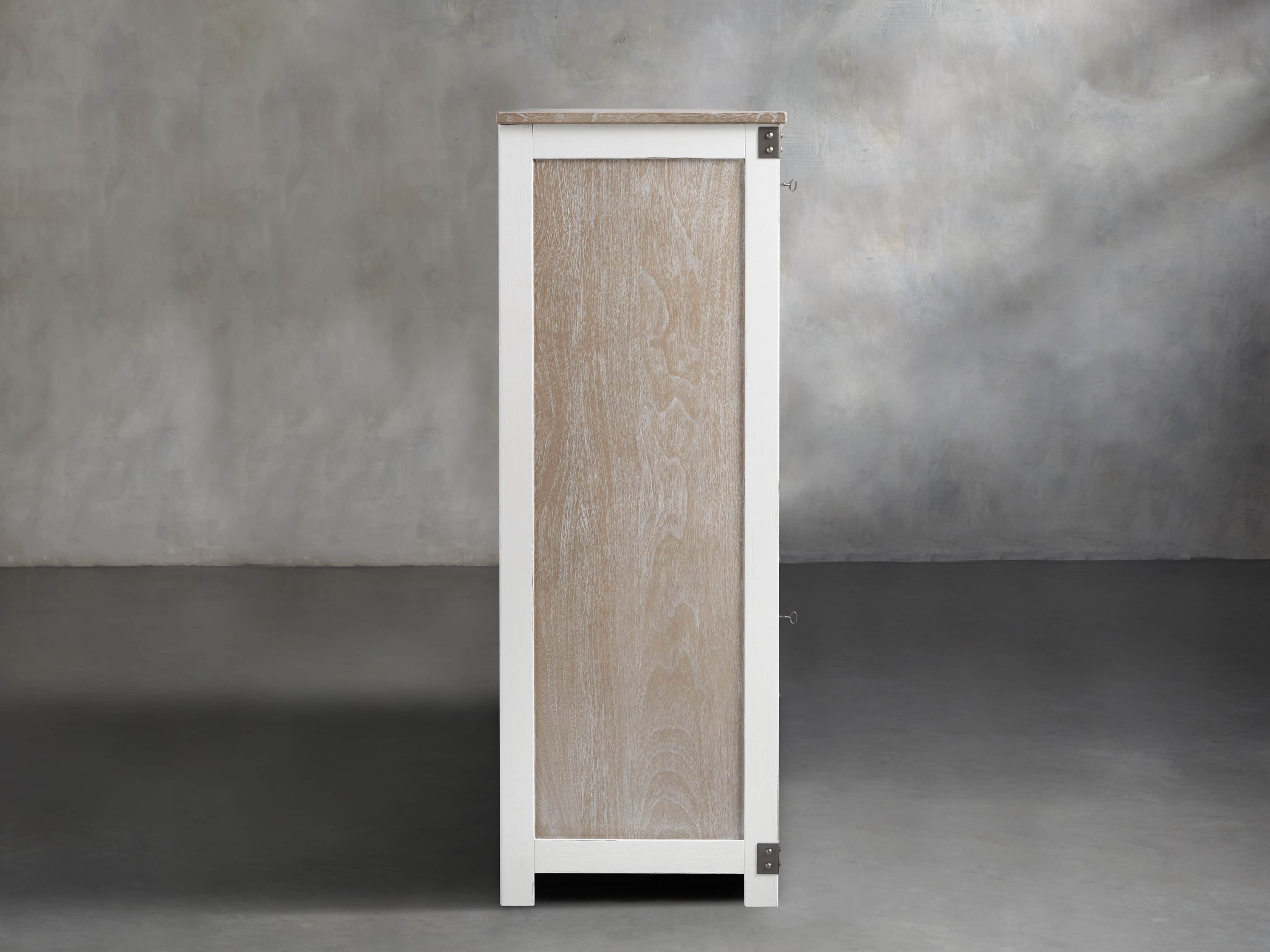 Telegraph Computer Cabinet in Acacia White