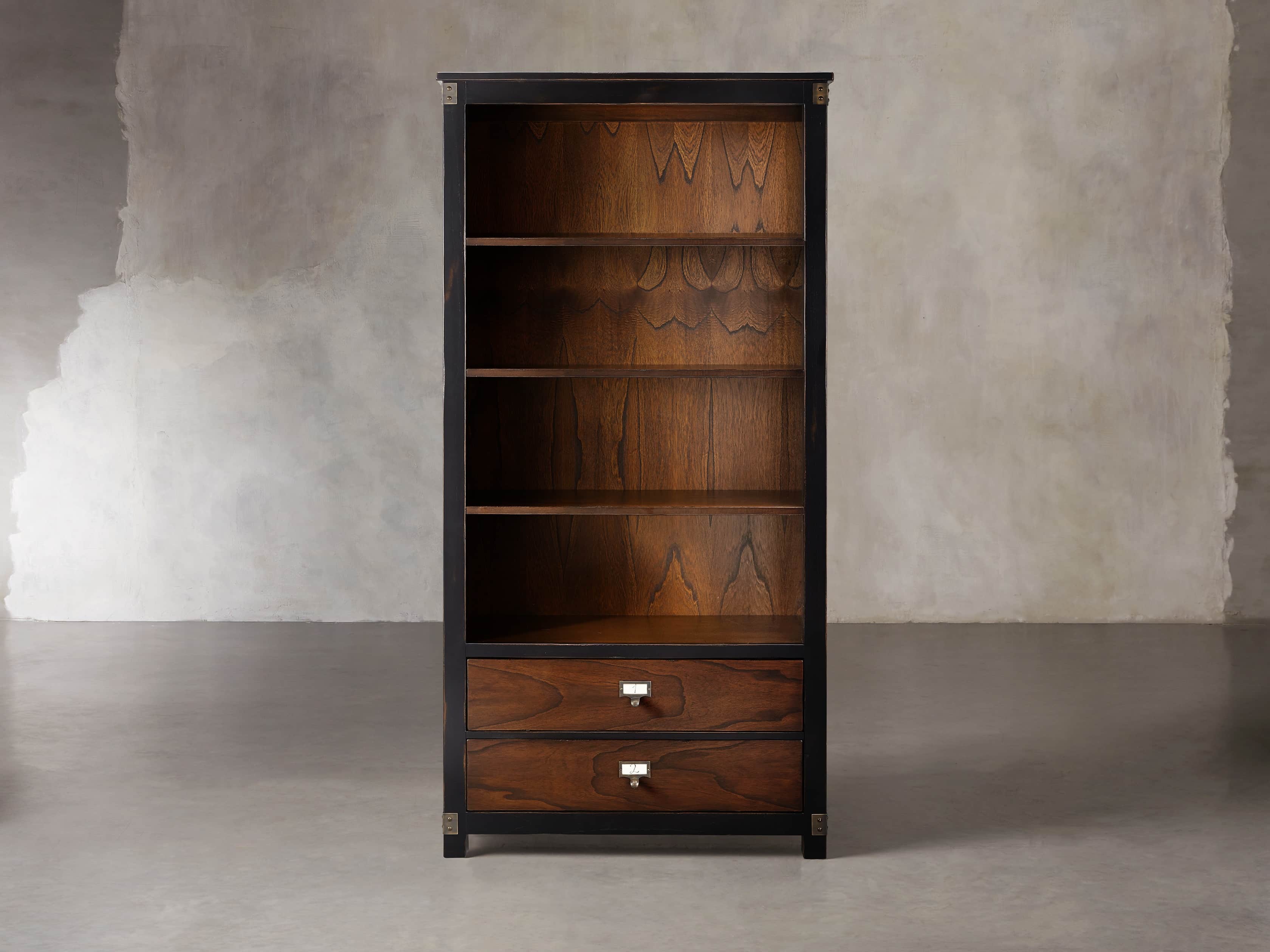 Telegraph Wide Bookcase In Spencer Brown