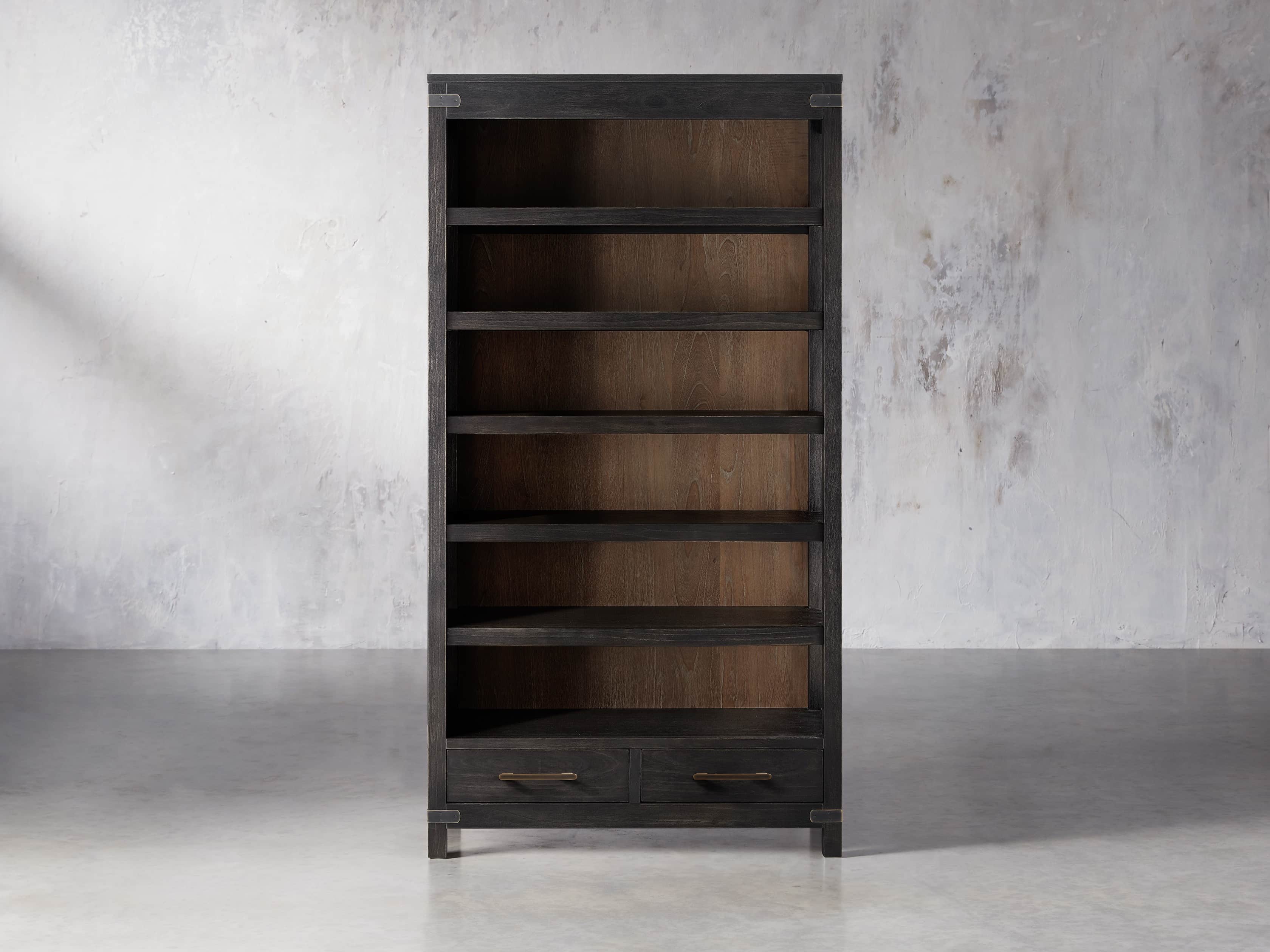 Tremont 45" Bookcase In Dry Branch Black, slide 1 of 2