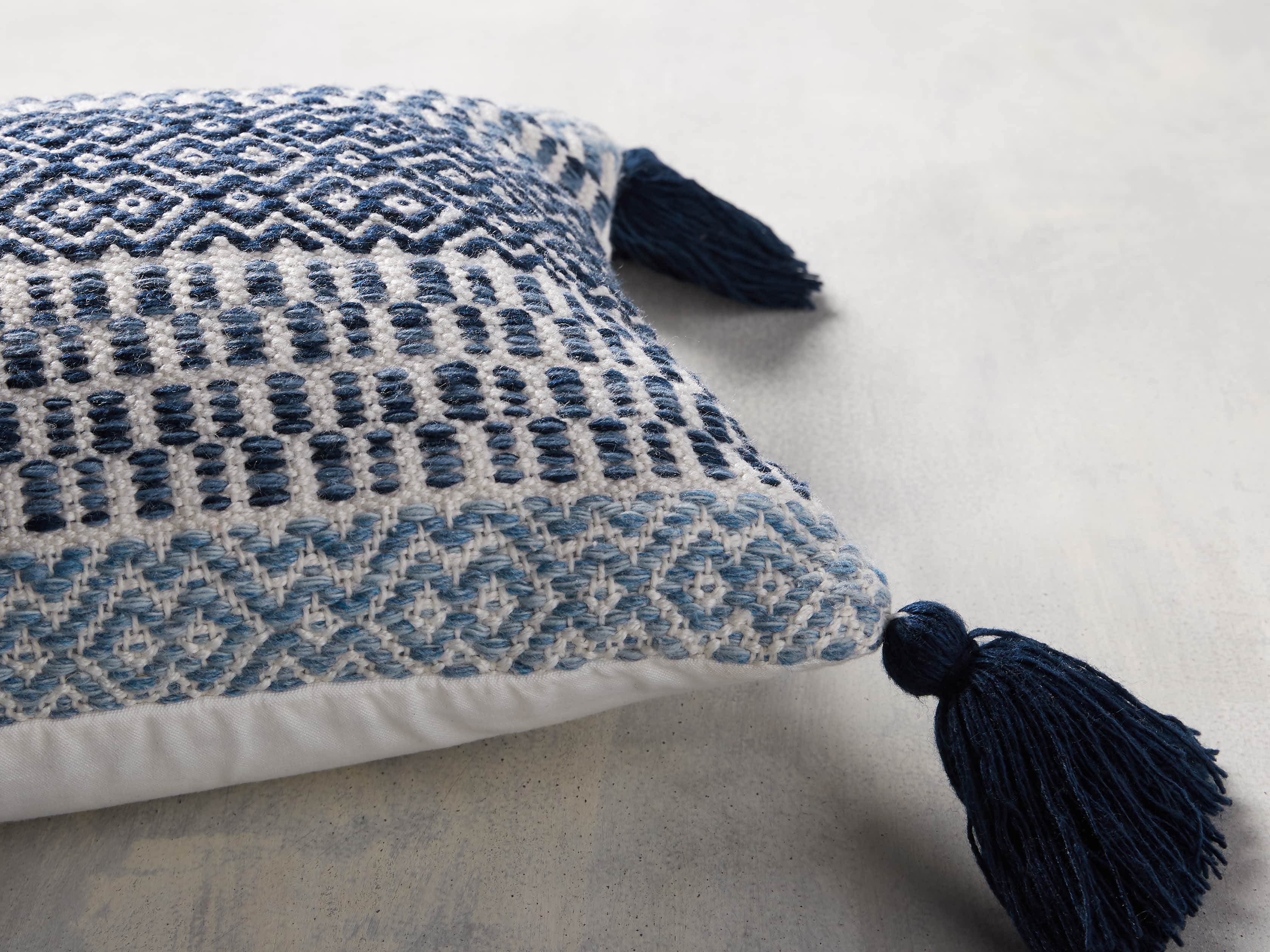 Alix Tassel Outdoor Lumbar Pillow, slide 3 of 8