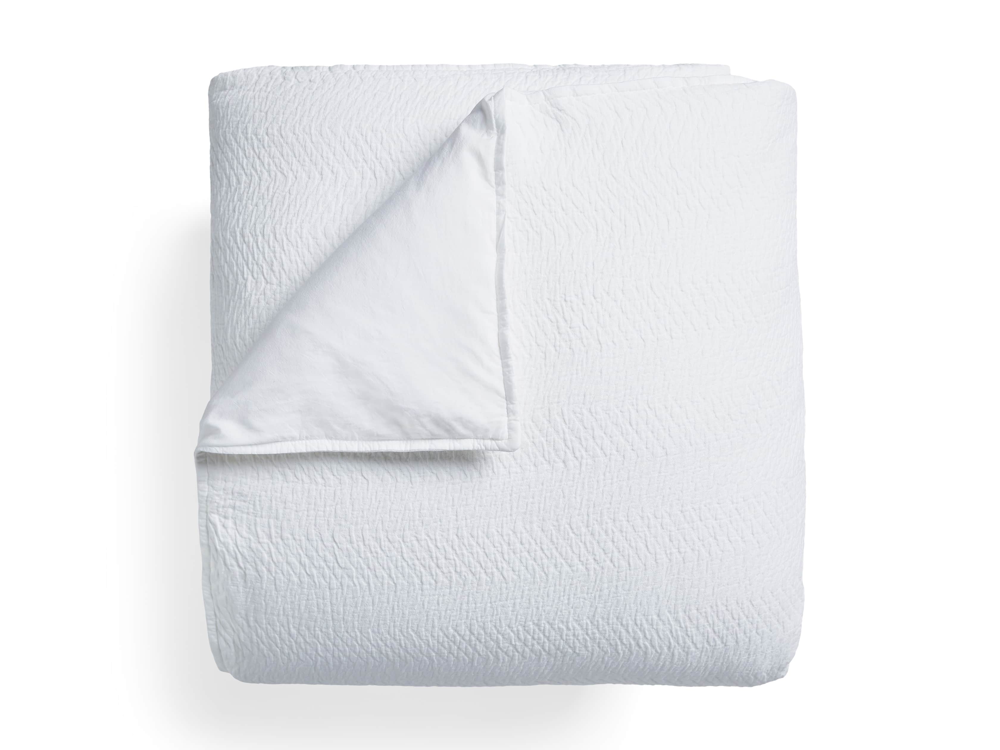 Queen Alma White Duvet Cover