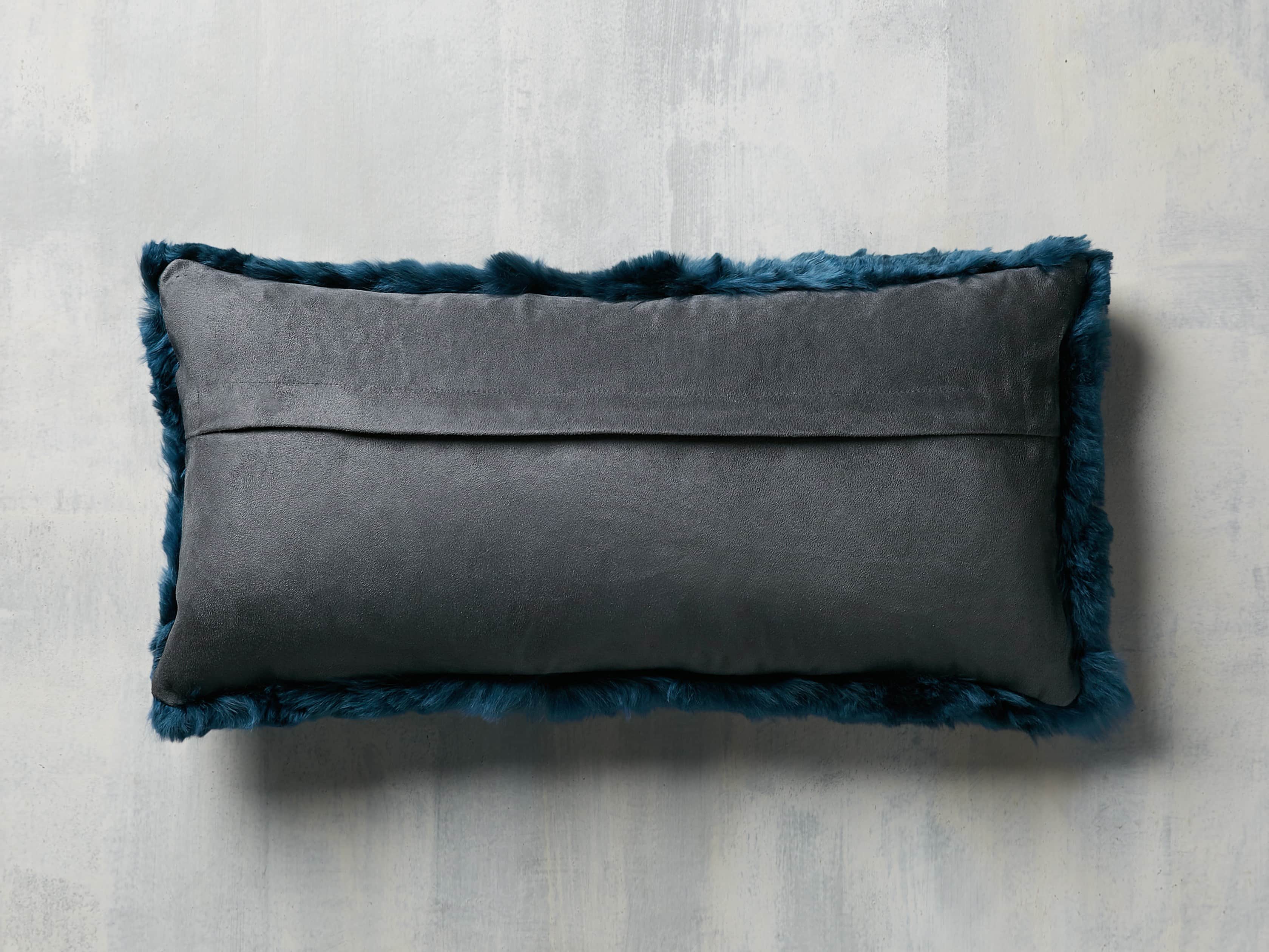 Alpaca Lumbar Pillow in Navy