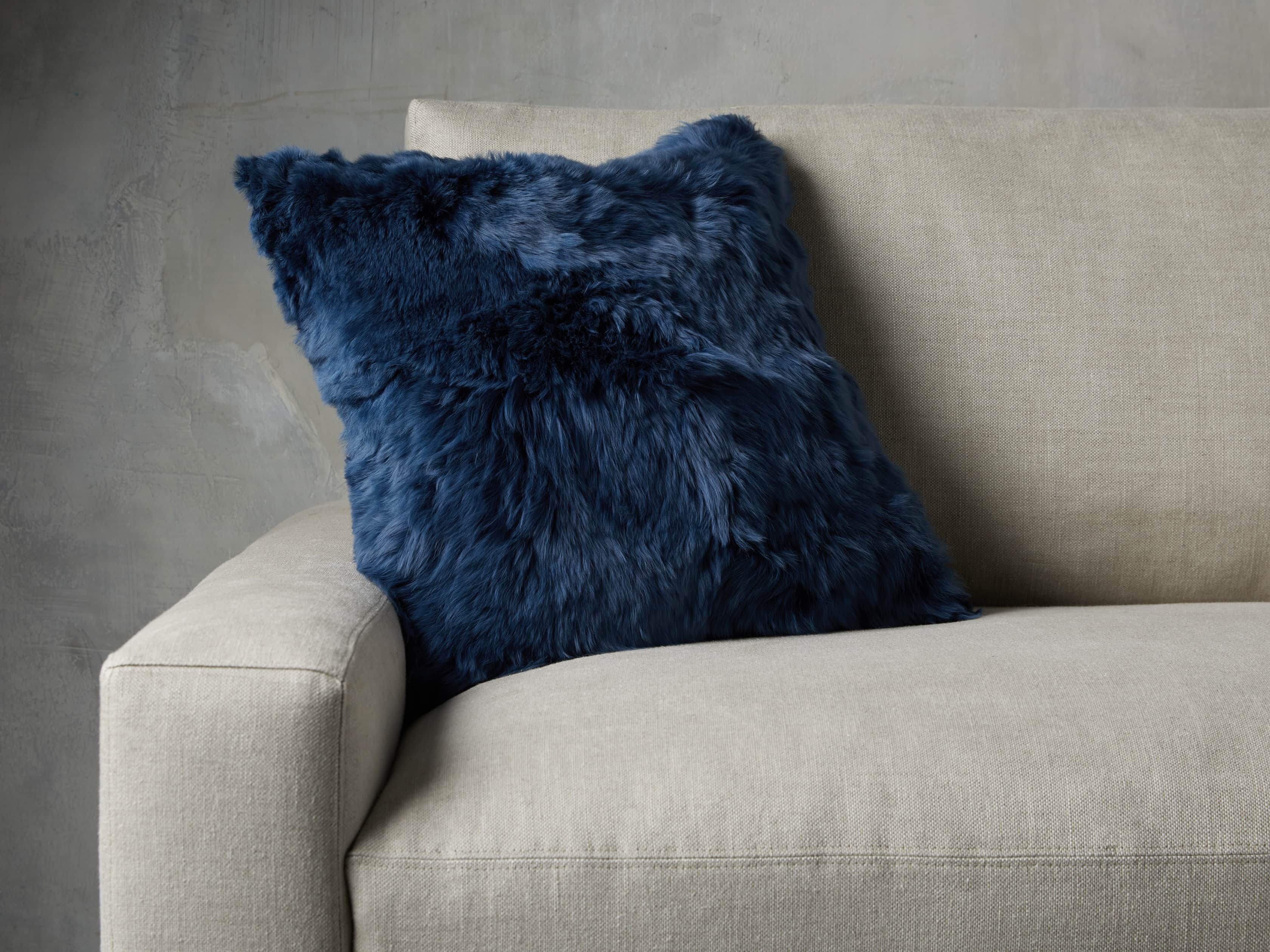 Alpaca Pillow in Navy