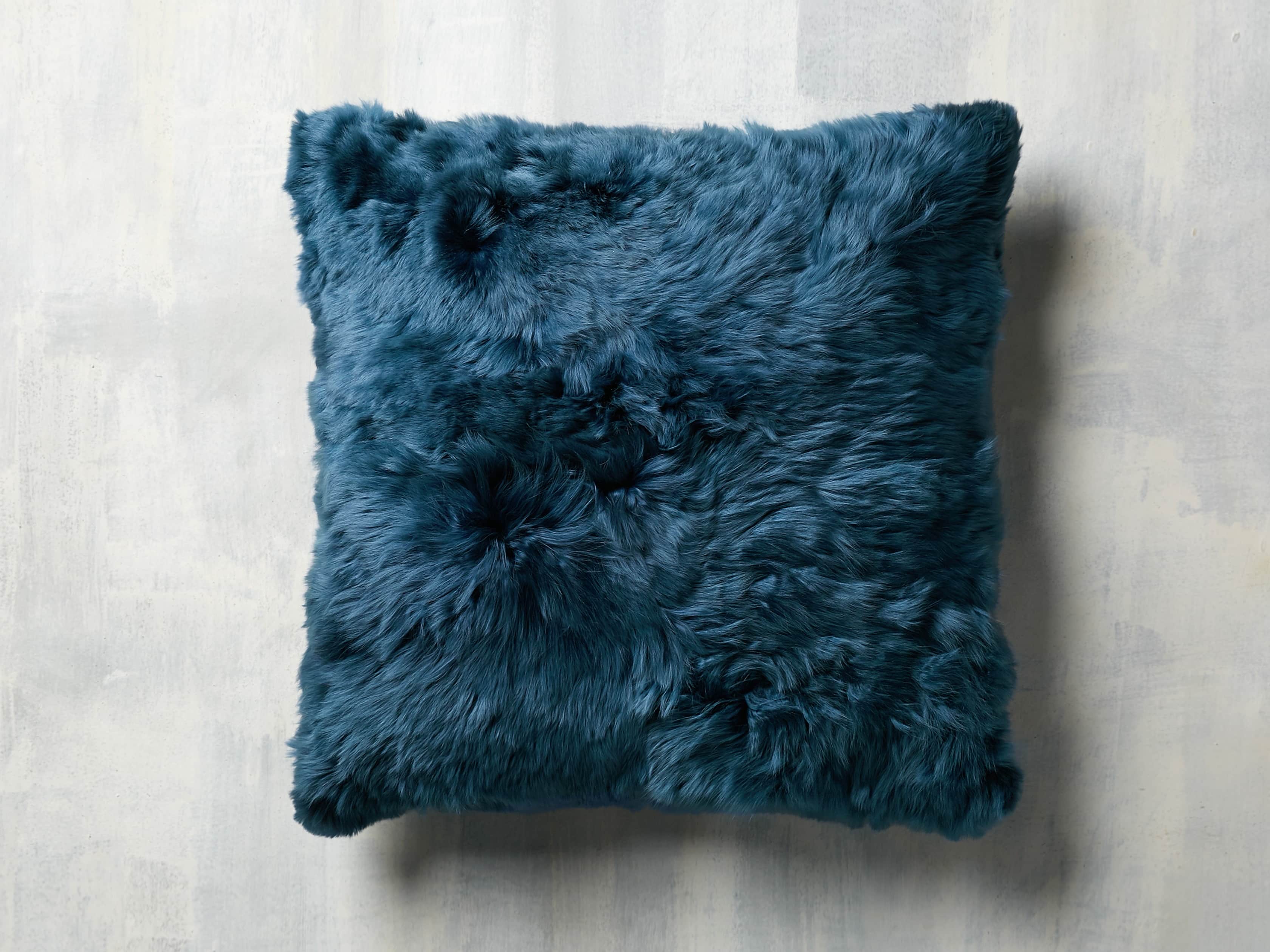 Alpaca Pillow in Navy
