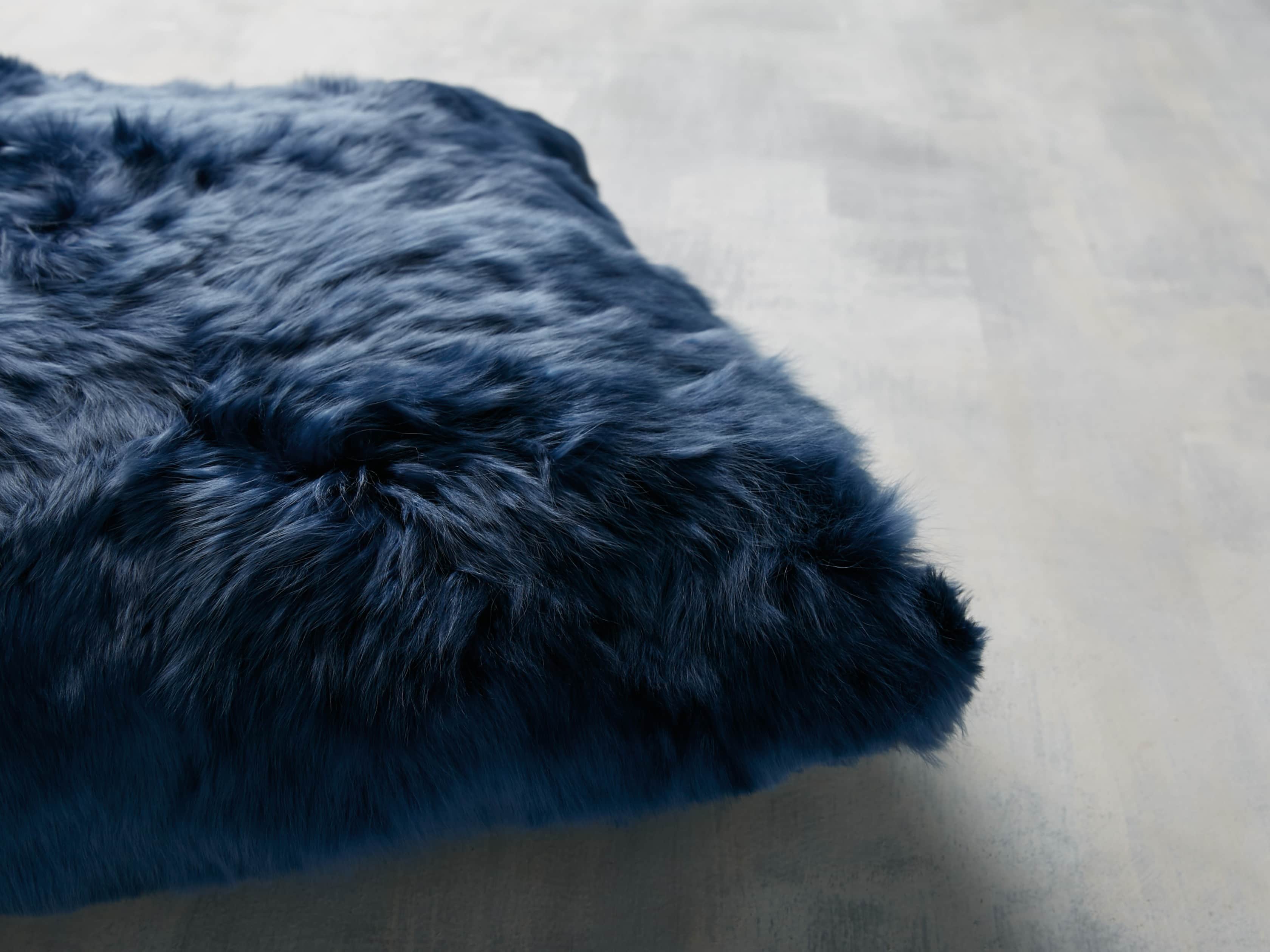 Alpaca Pillow in Navy