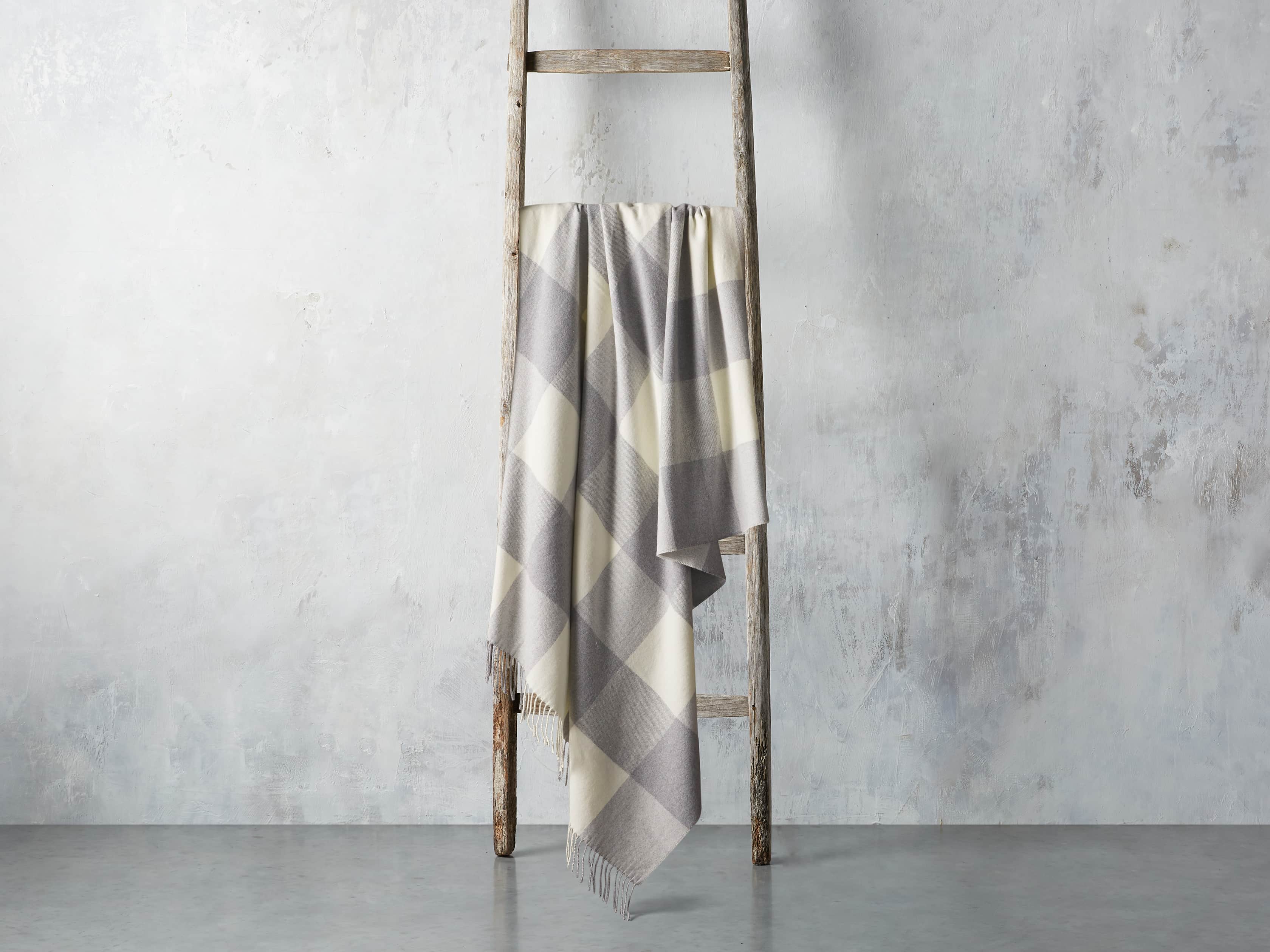 Buffalo Check Throw in Light Grey, slide 2 of 3