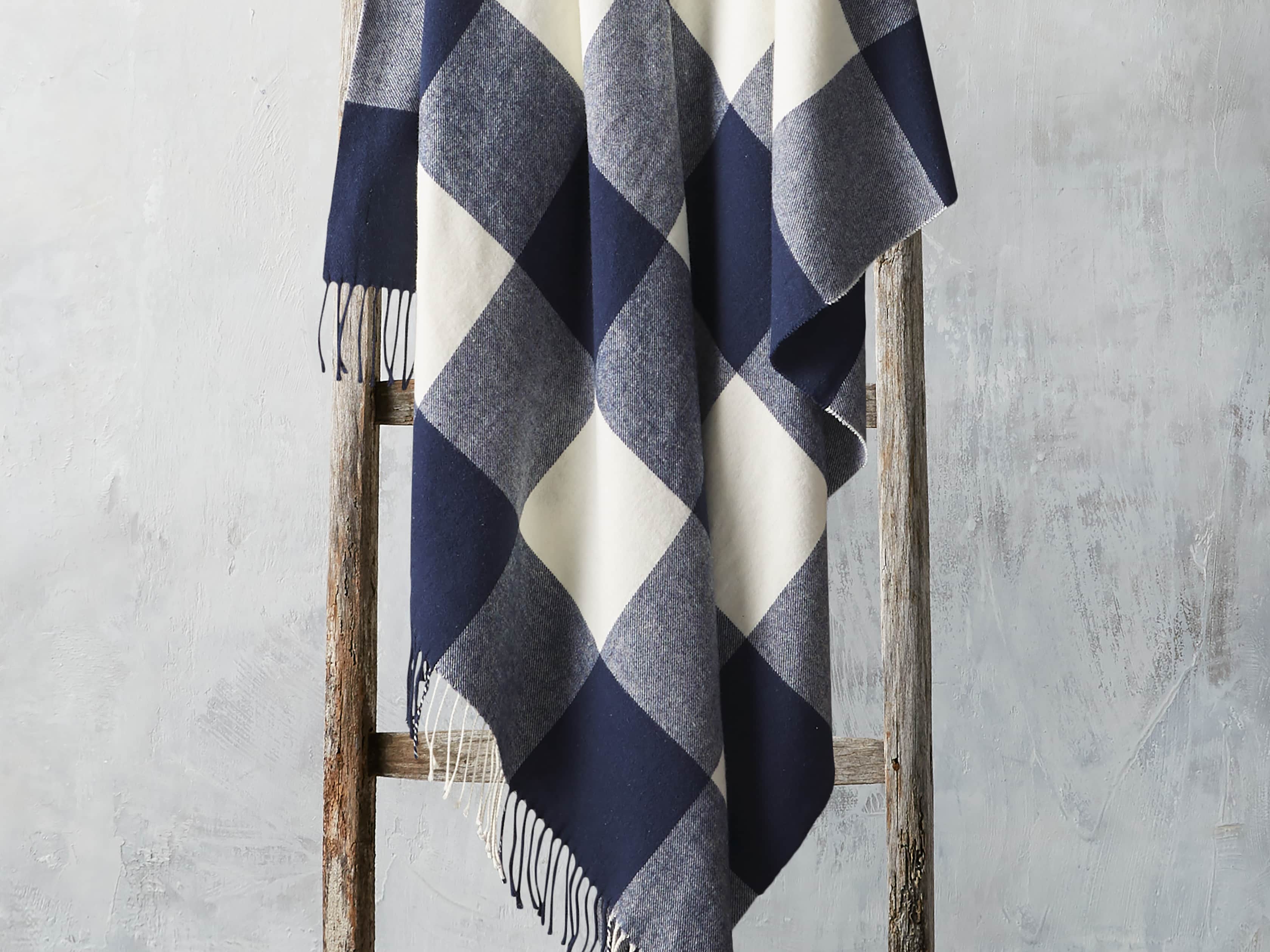 Buffalo Check Throw in Navy, slide 1 of 3