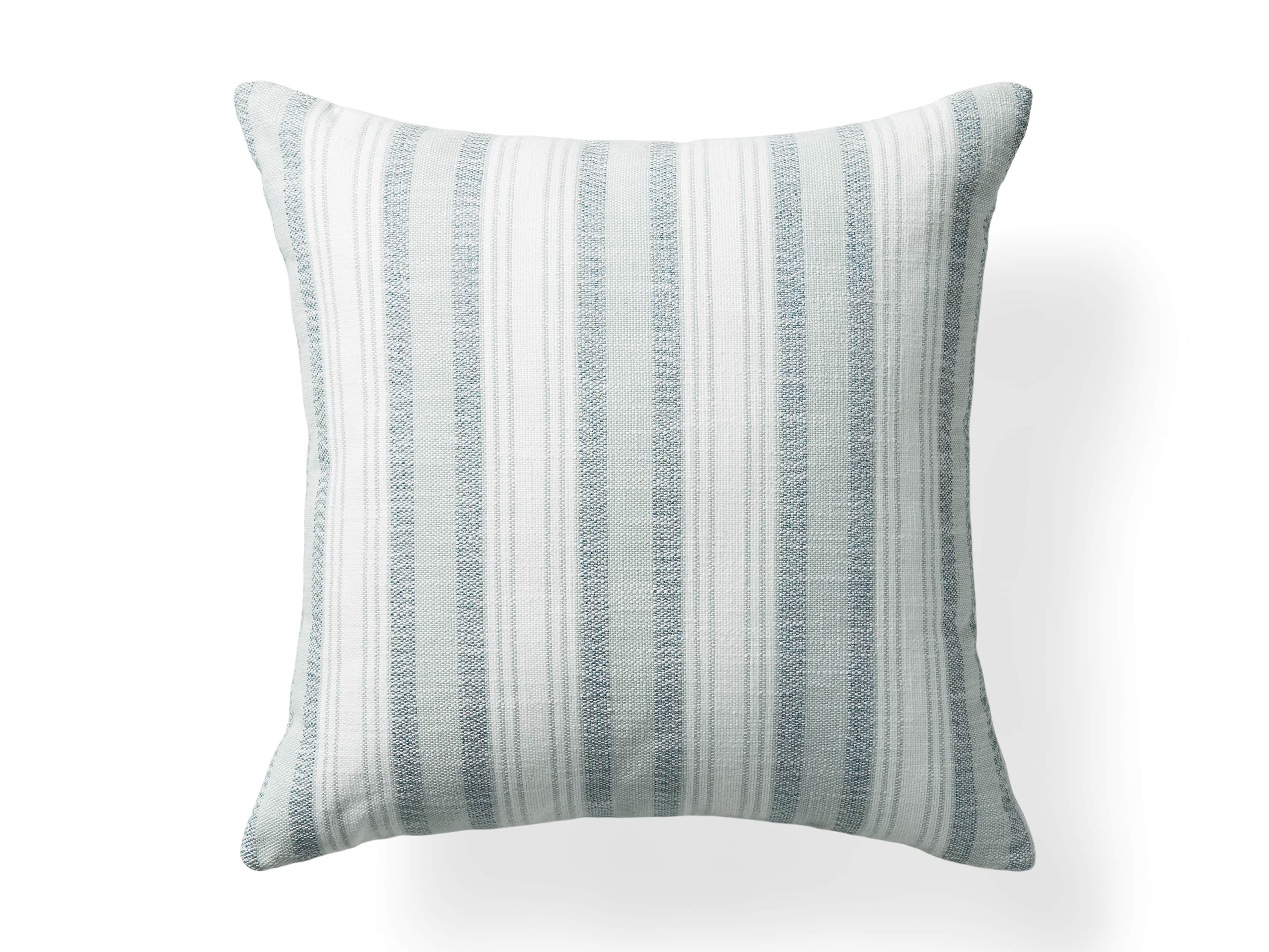 Beach Stripe Indoor/Outdoor Pillow in Surf, slide 3 of 4