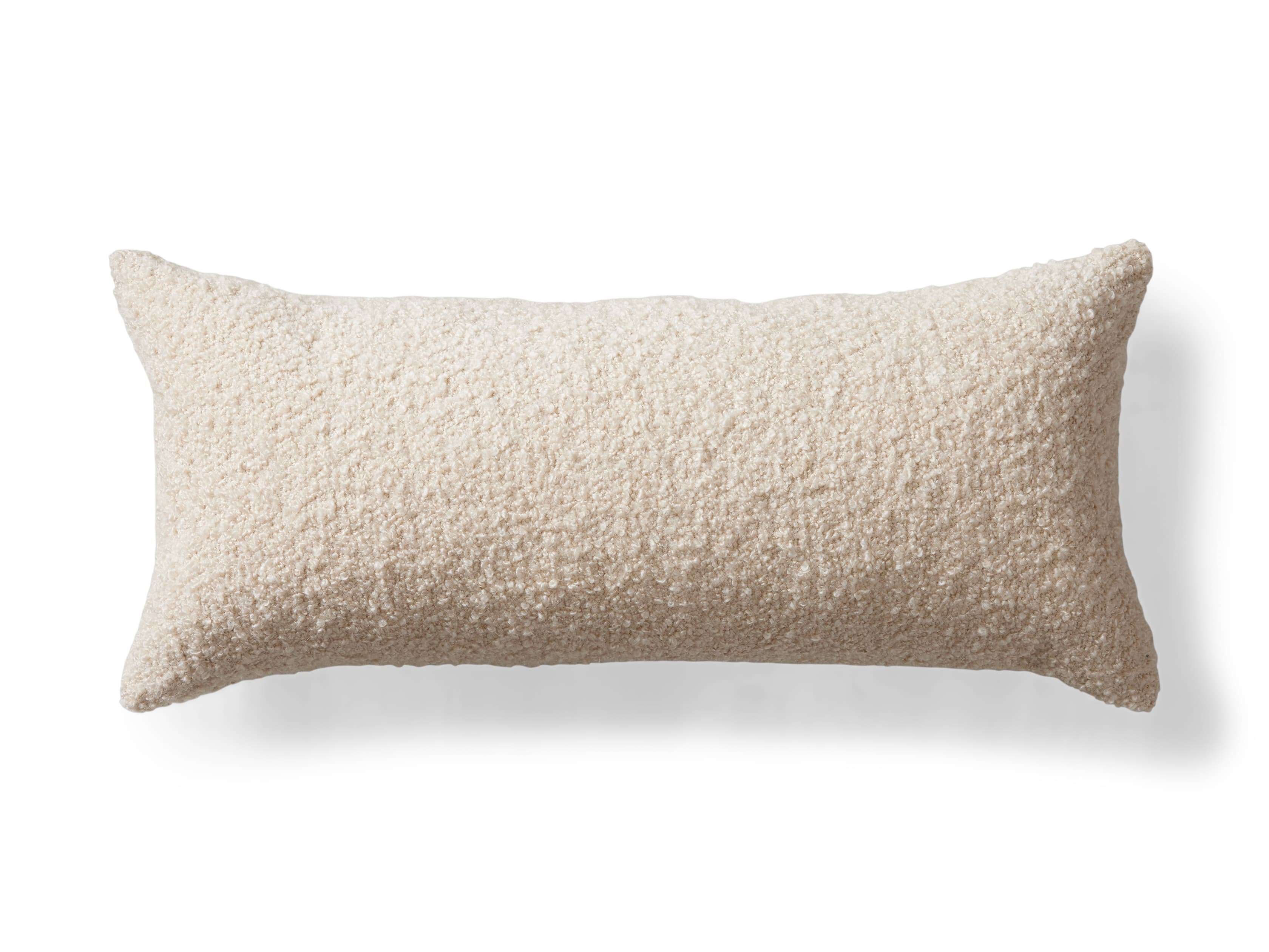 Boucle Lumbar Pillow Cover in Ivory