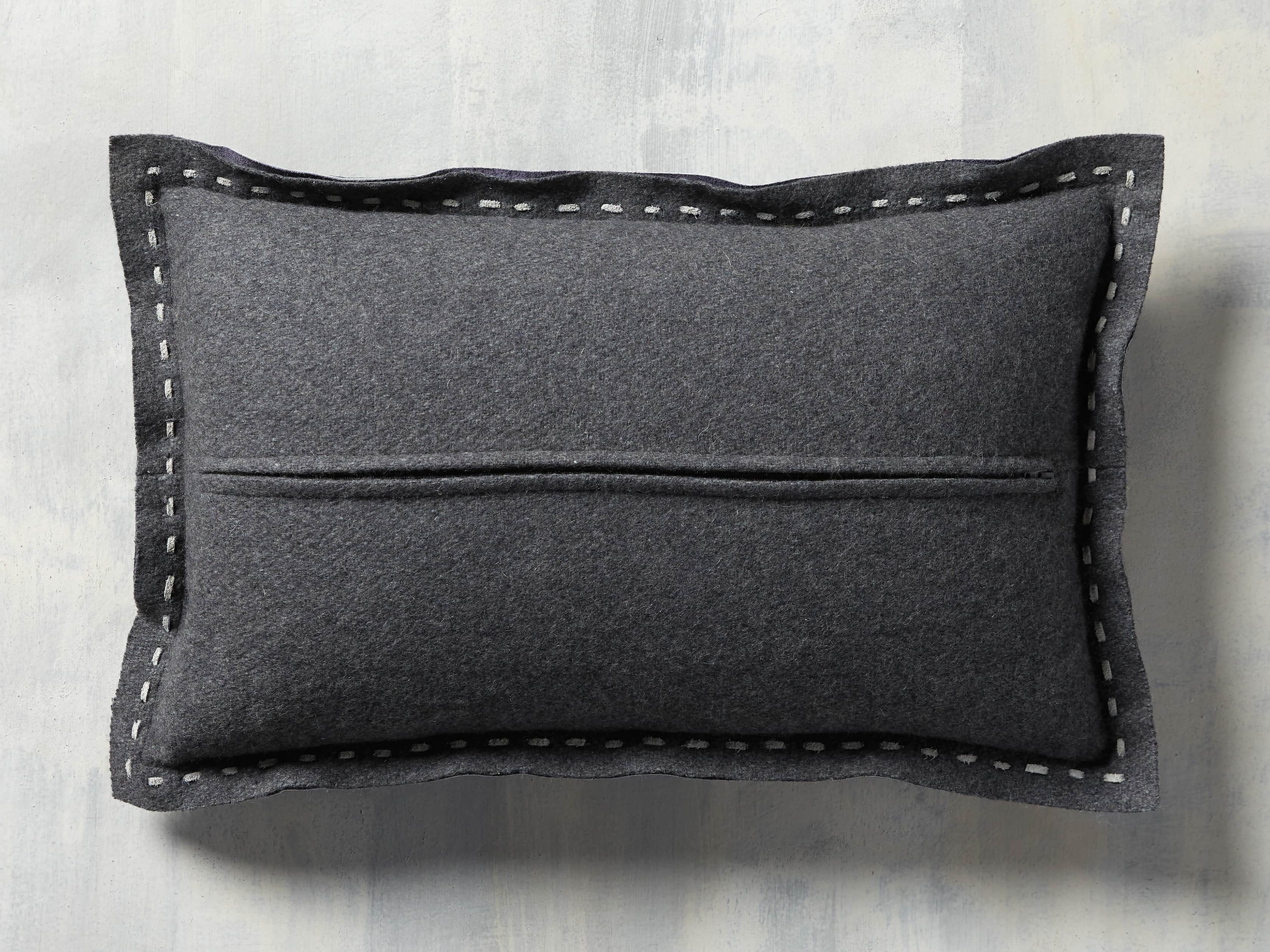 HIDE LUMBAR PILLOW COVER IN BLUE, slide 2 of 4