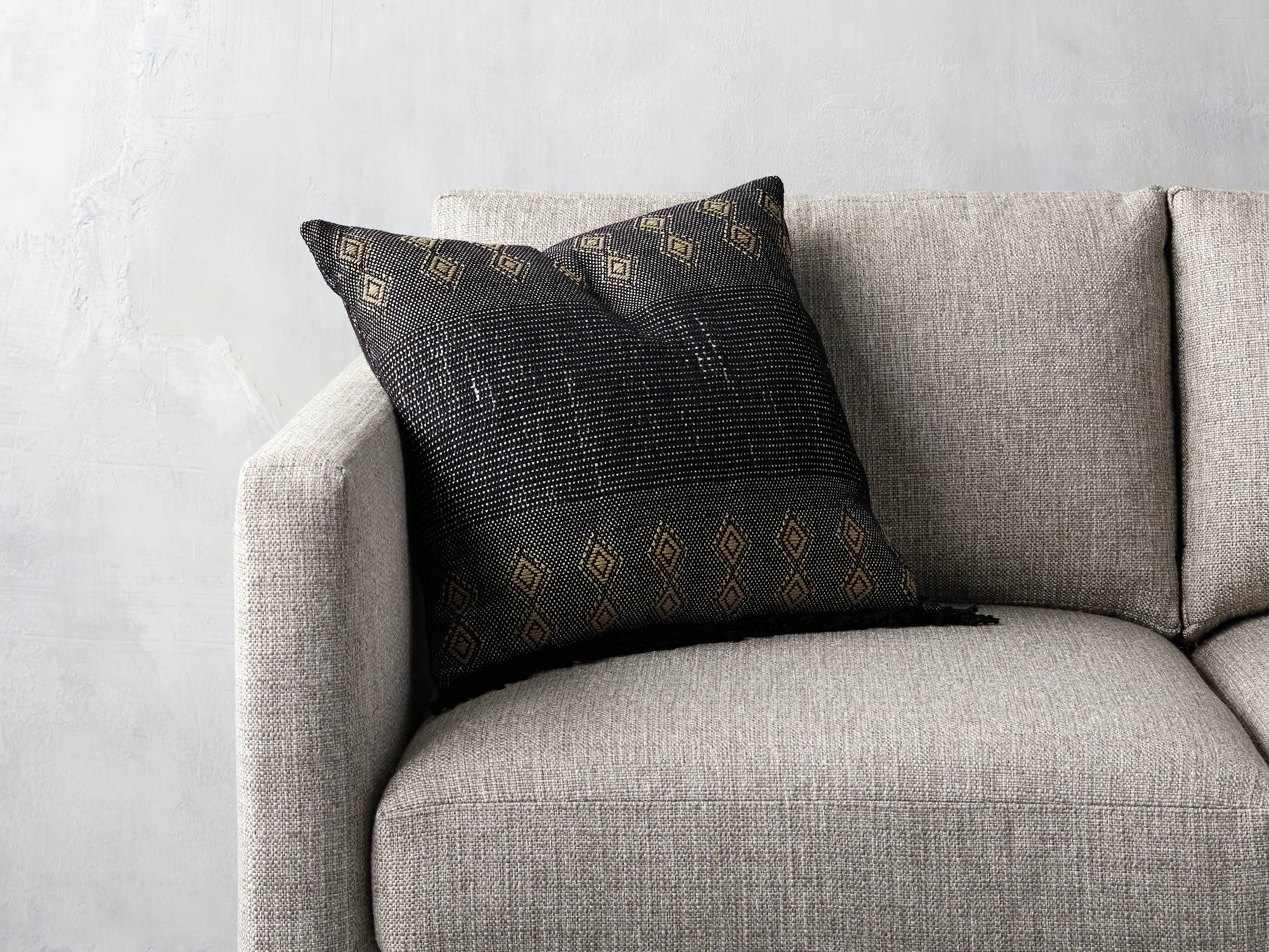 Agua Moon 20" Pillow in Black