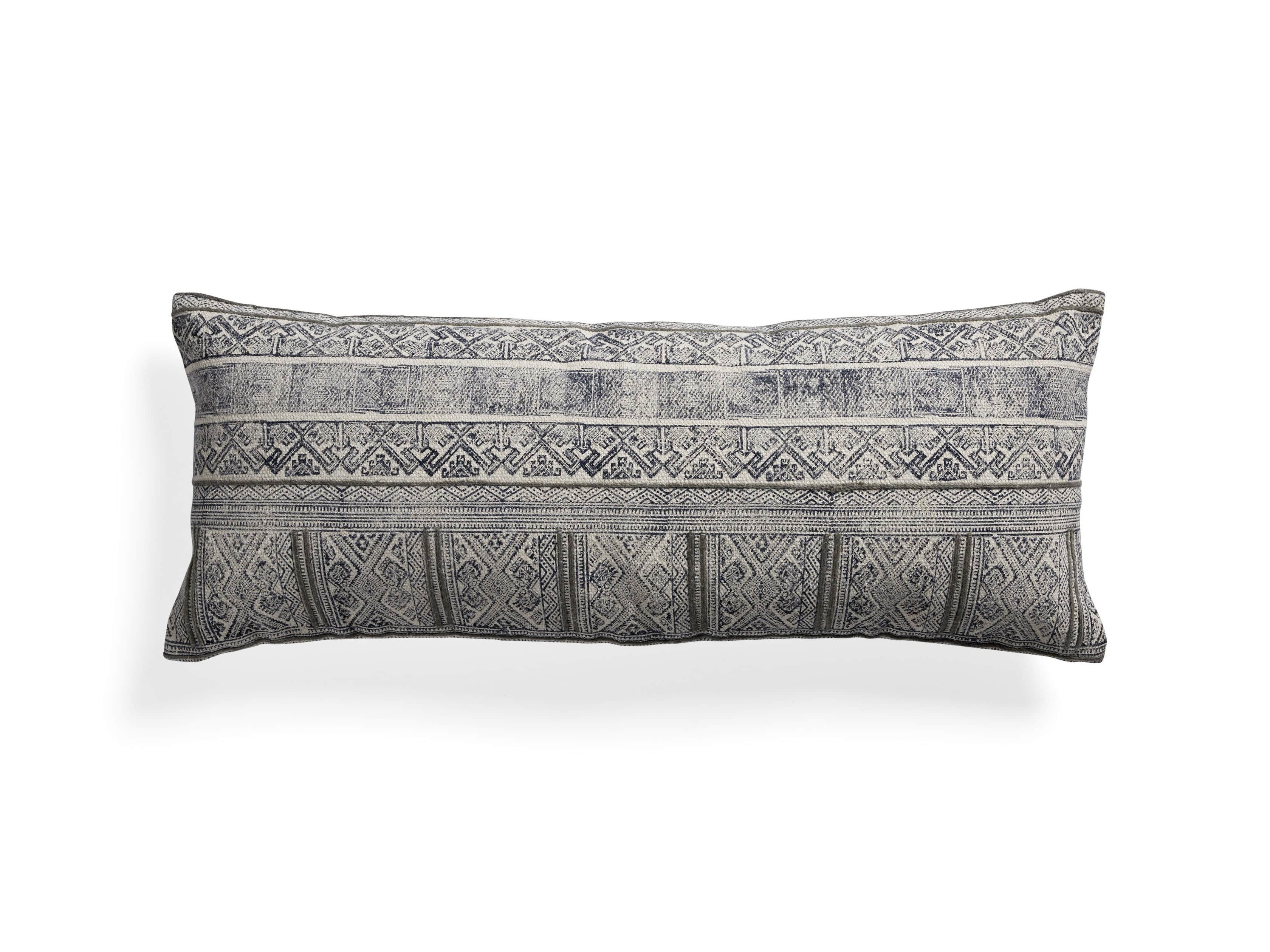ANTIQUE EMBROIDERED LUMBAR PILLOW COVER, slide 1 of 5