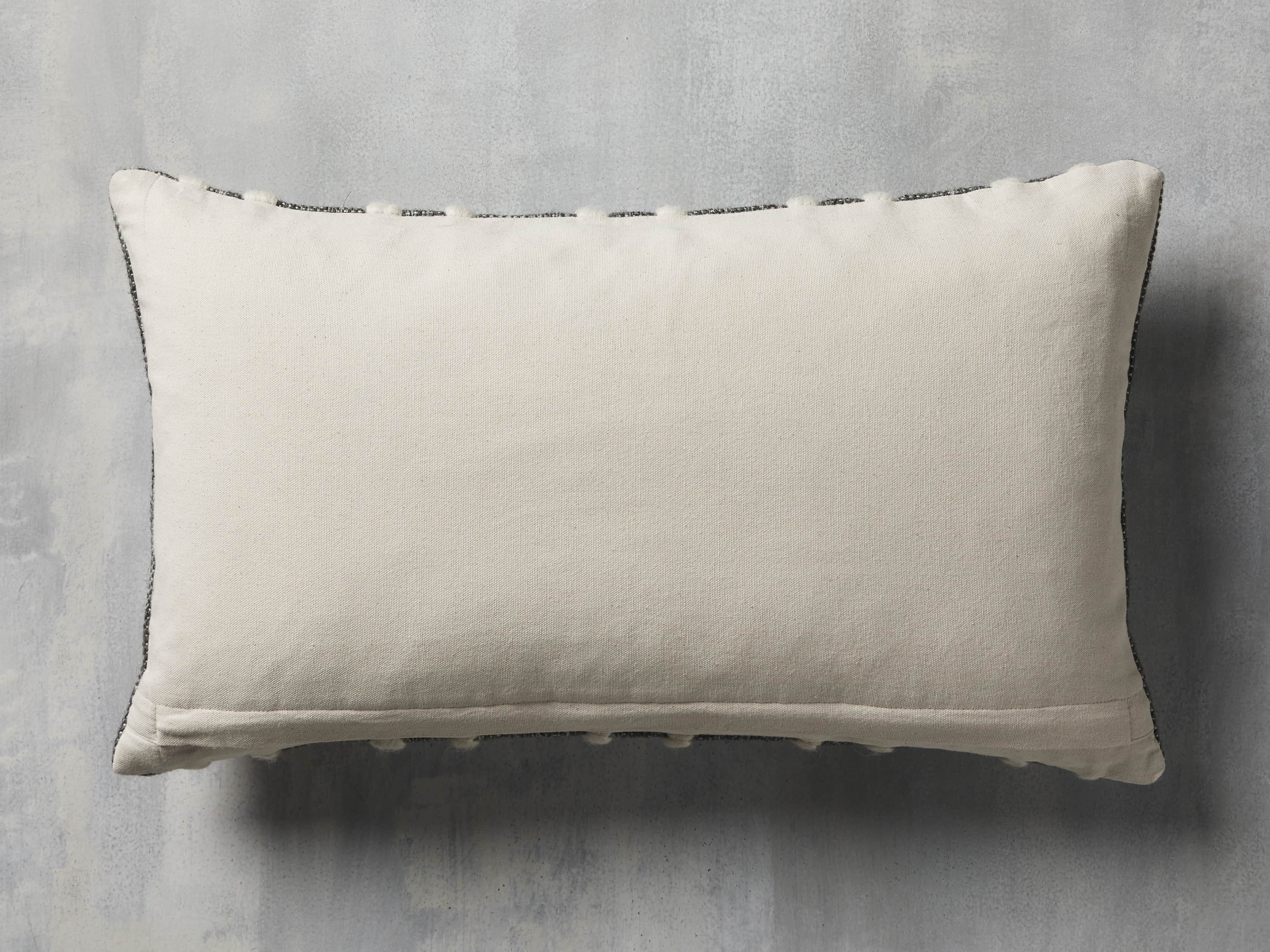 CHUNKY STRIPE LUMBAR PILLOW COVER IN CHARCOAL, slide 2 of 4