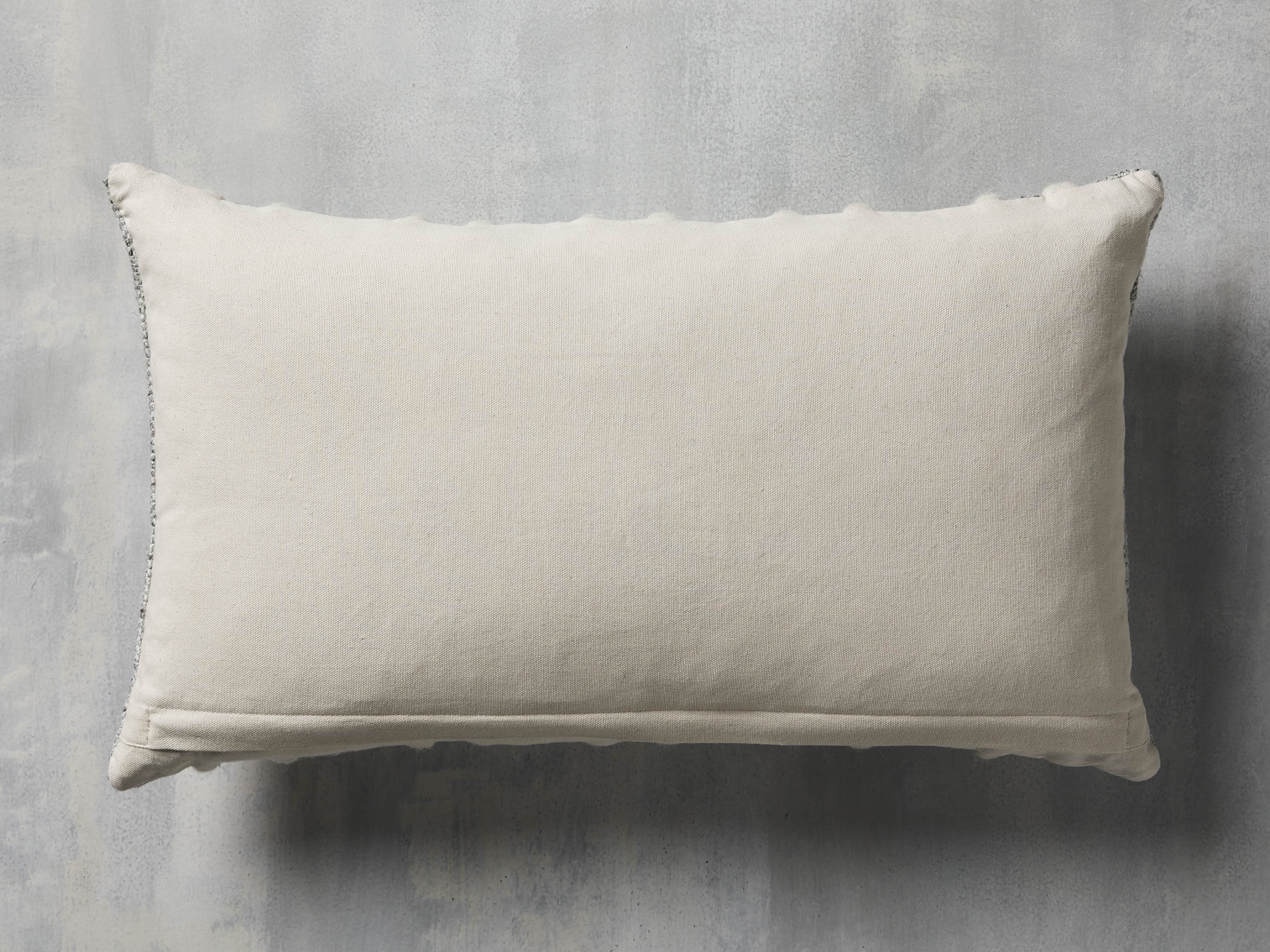 Chunky Stripe 24" Lumbar Pillow in Light Grey, slide 4 of 5