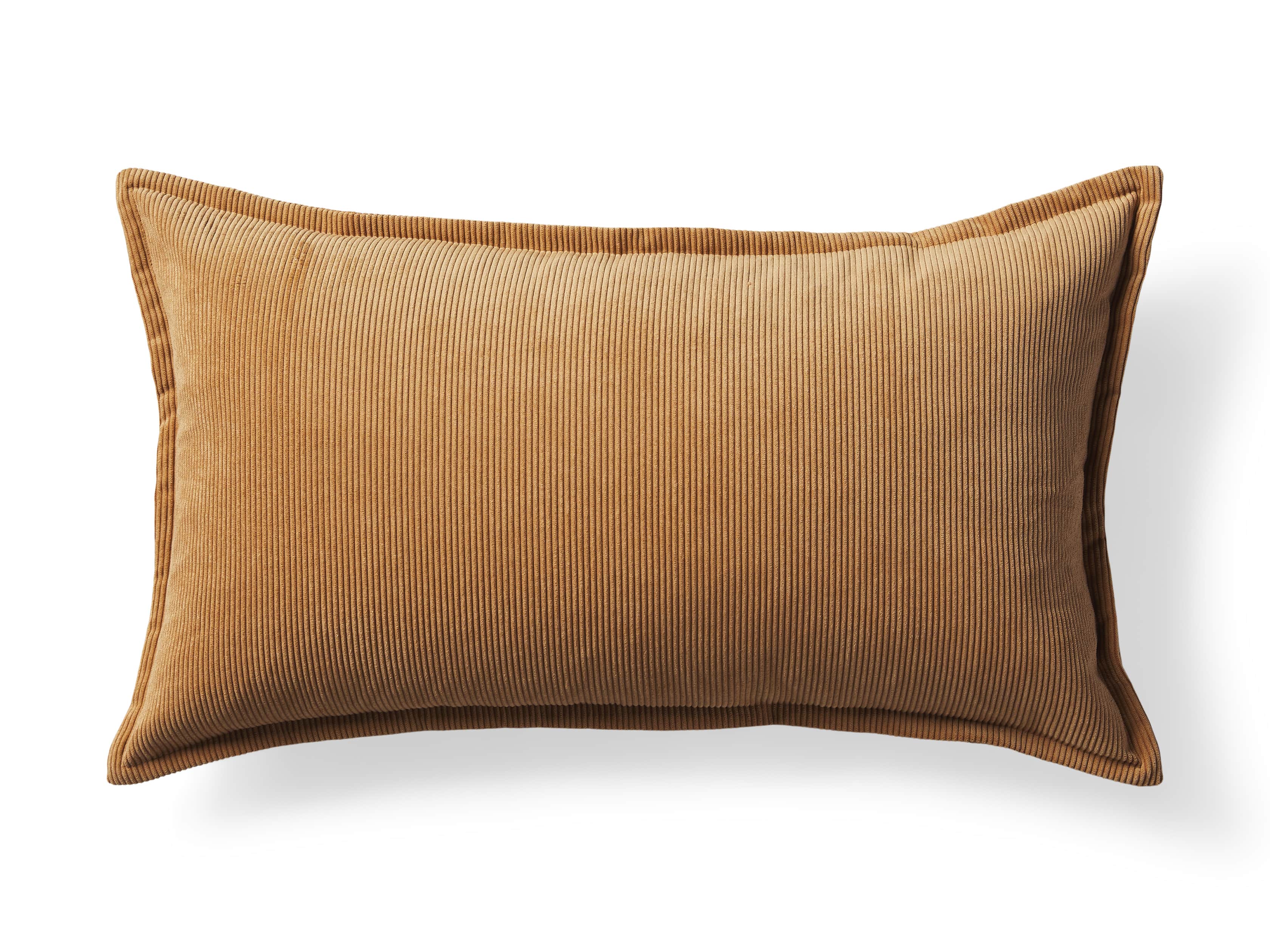 Fine Whale Corduroy Pillow Cover in Dijon, slide 4 of 4