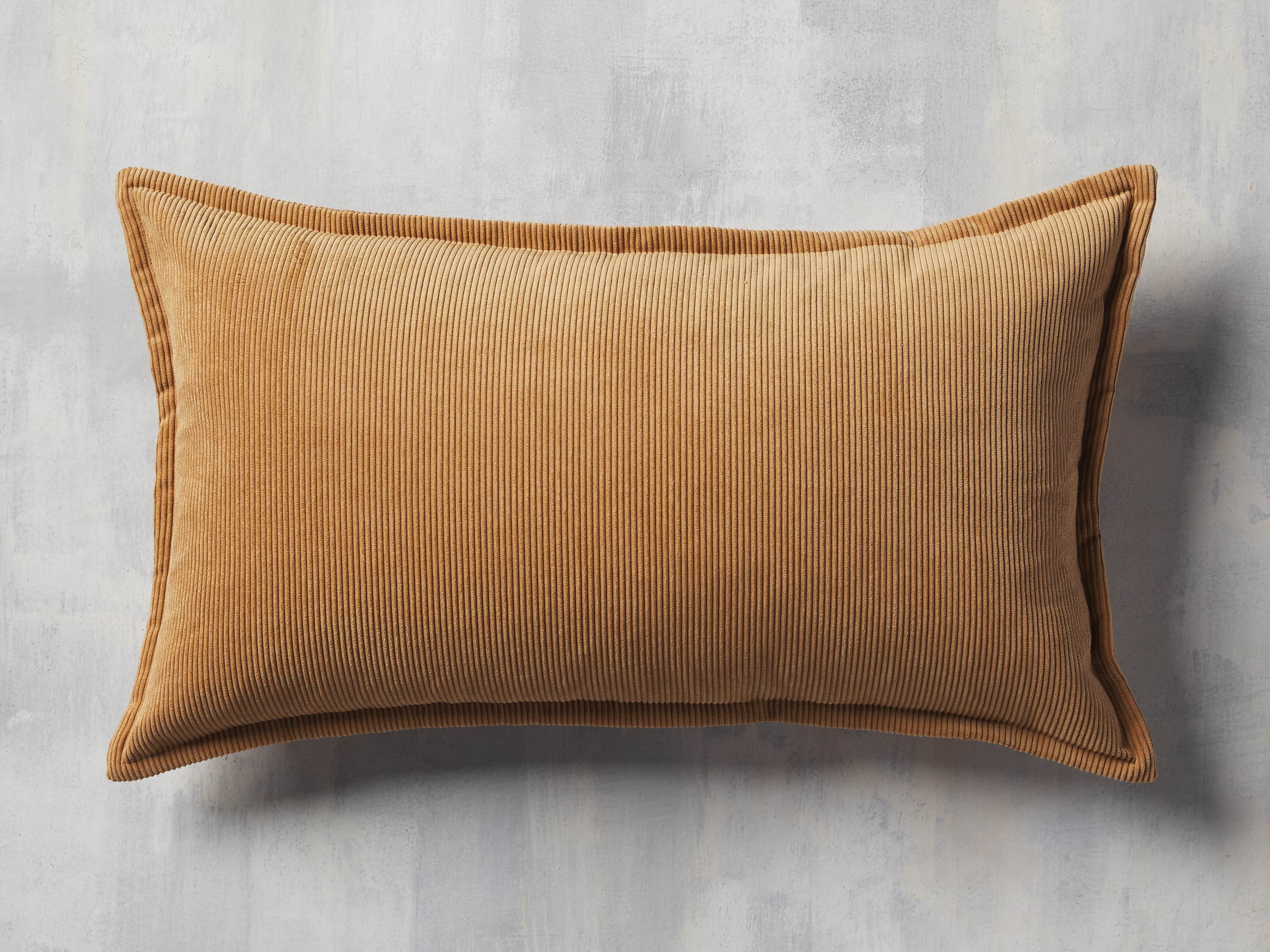 Fine Whale Corduroy Pillow Cover in Dijon, slide 1 of 4