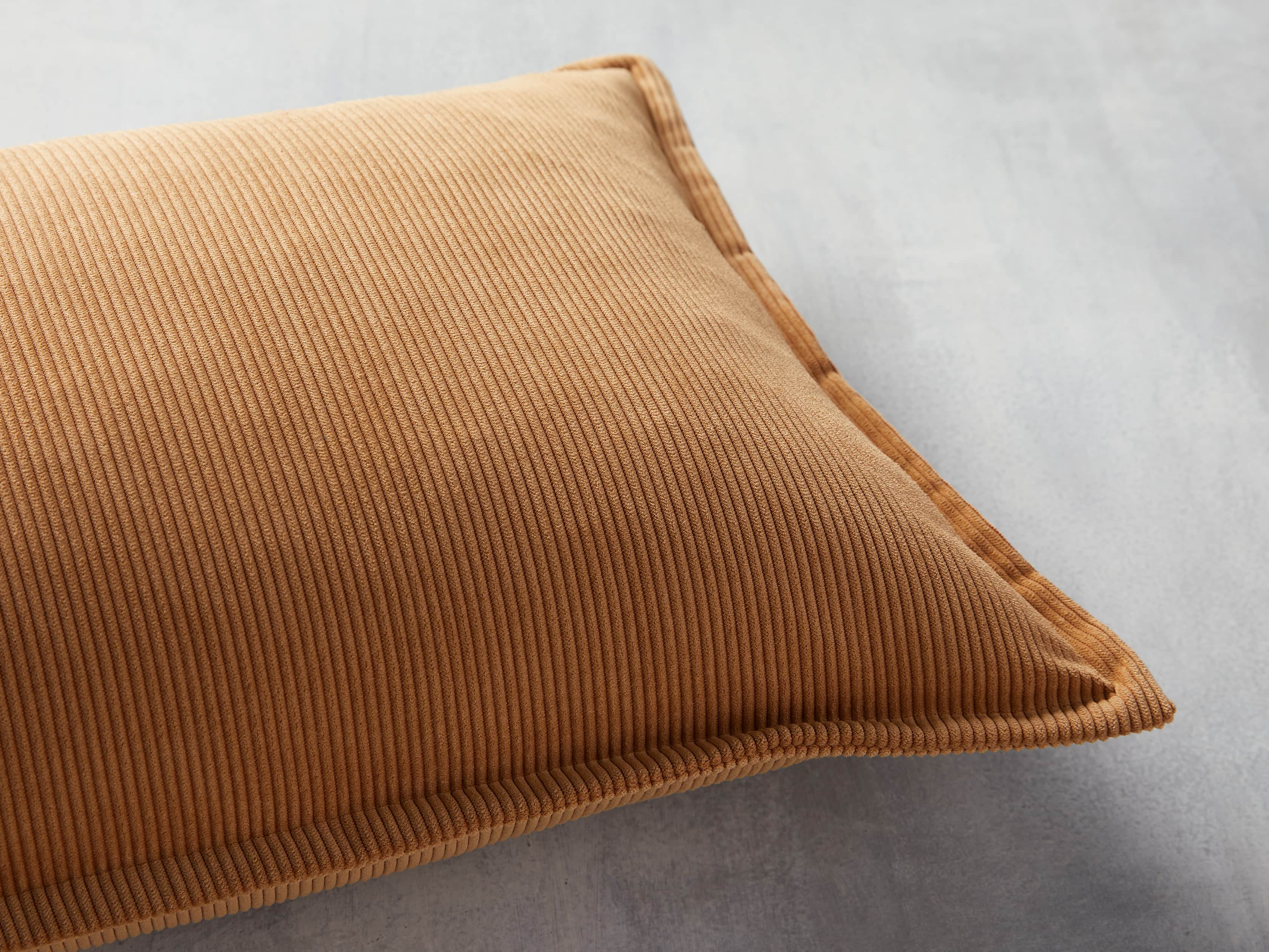 Fine Whale Corduroy Pillow Cover in Dijon, slide 2 of 4