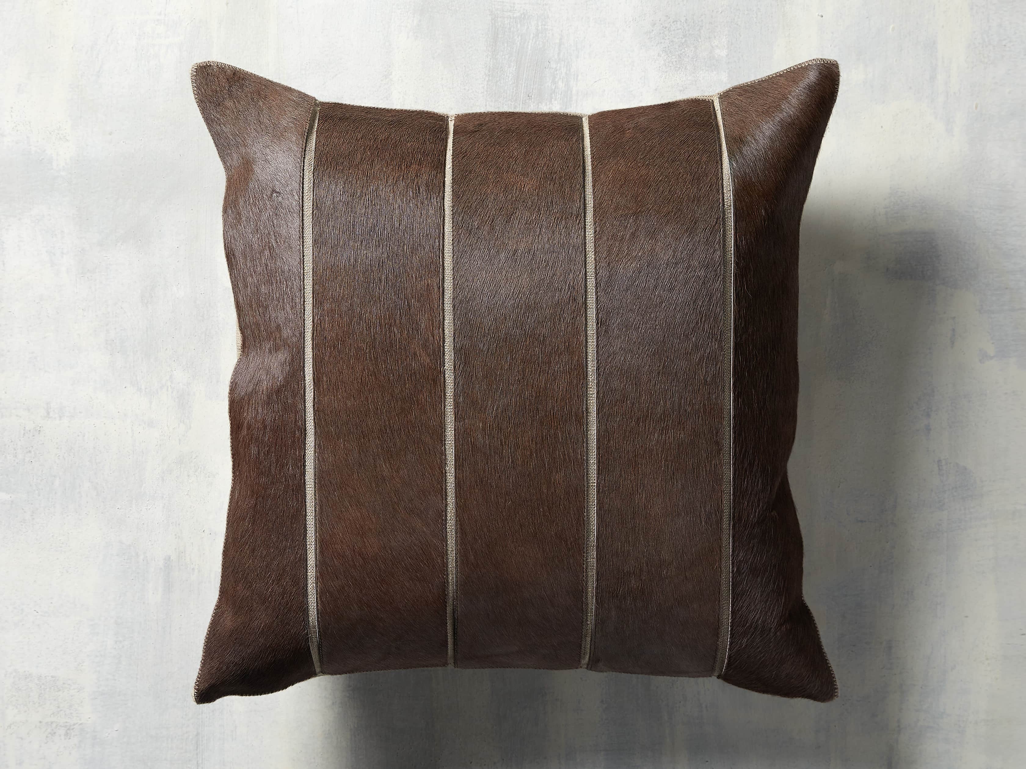 Channel Stitch Hide Brown Pillow Cover, slide 1 of 4