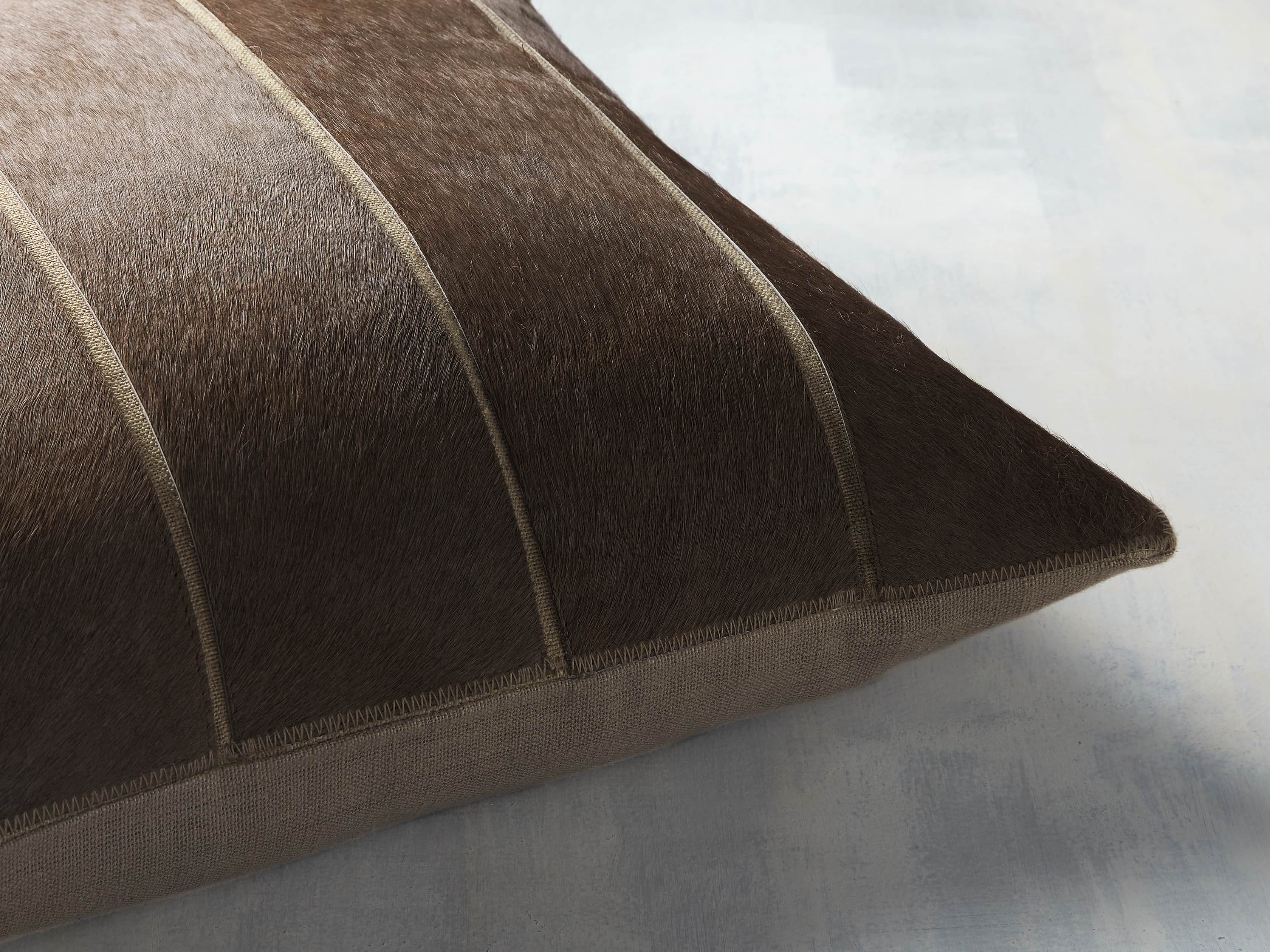 Channel Stitch Hide Brown Pillow Cover, slide 3 of 4