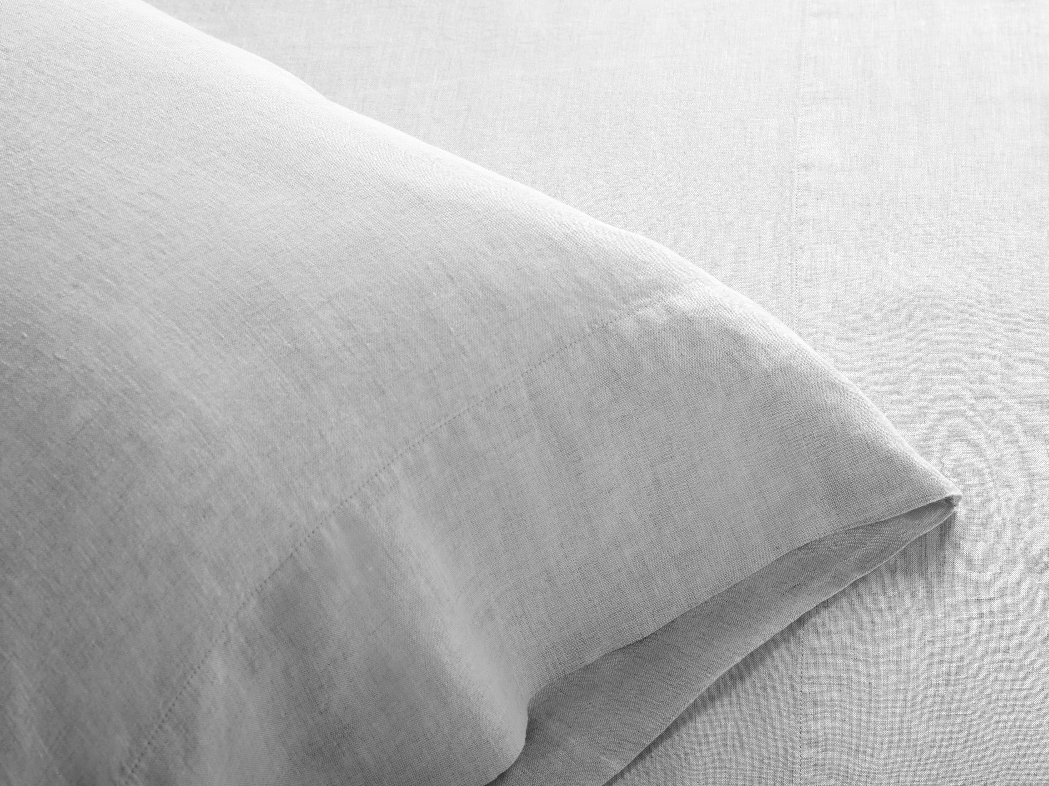 Linen Standard Pillow Cases in Chambray Dove (Pair)