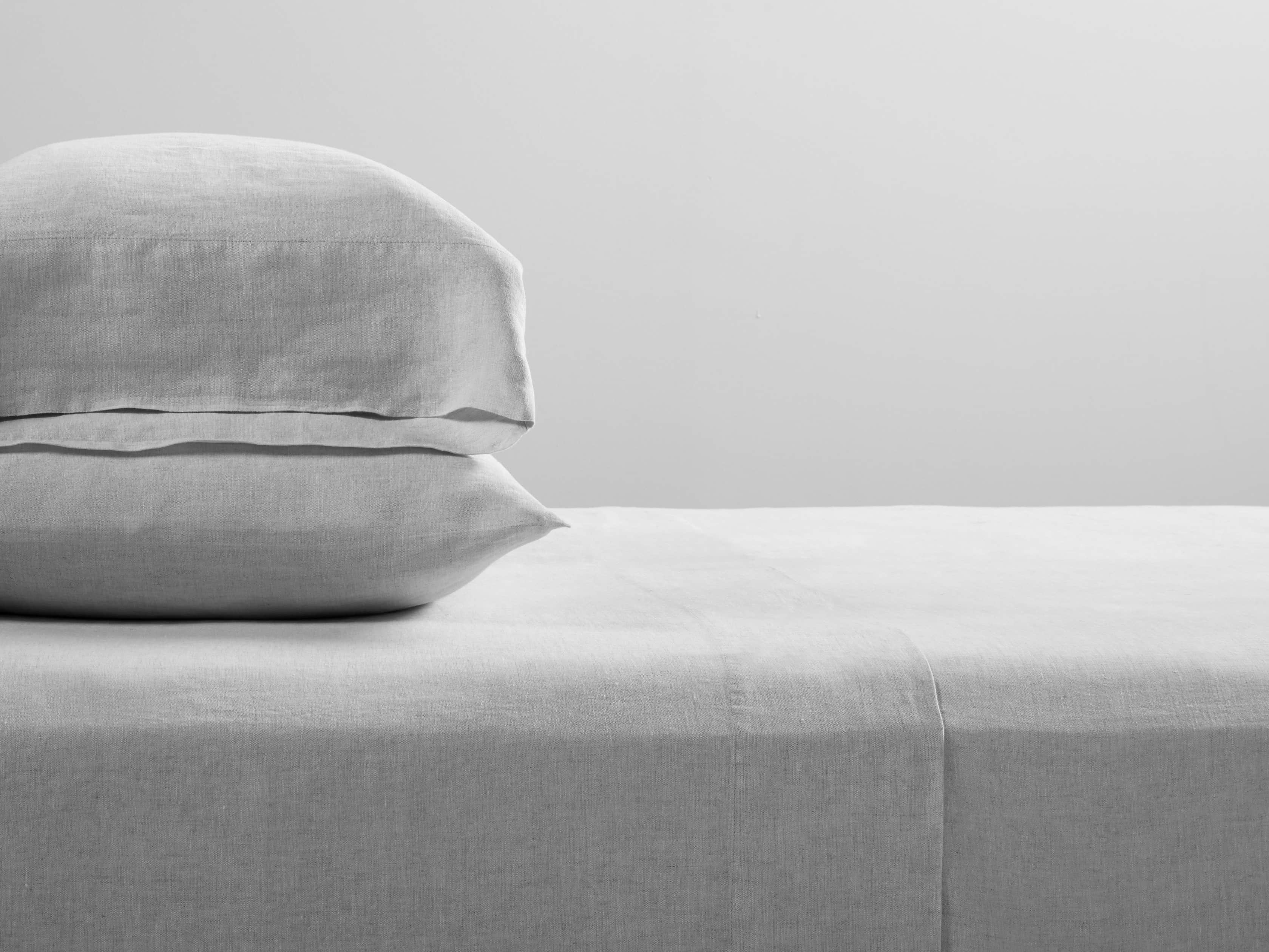 Linen Full Sheet Set in Chambray Dove, slide 1 of 3