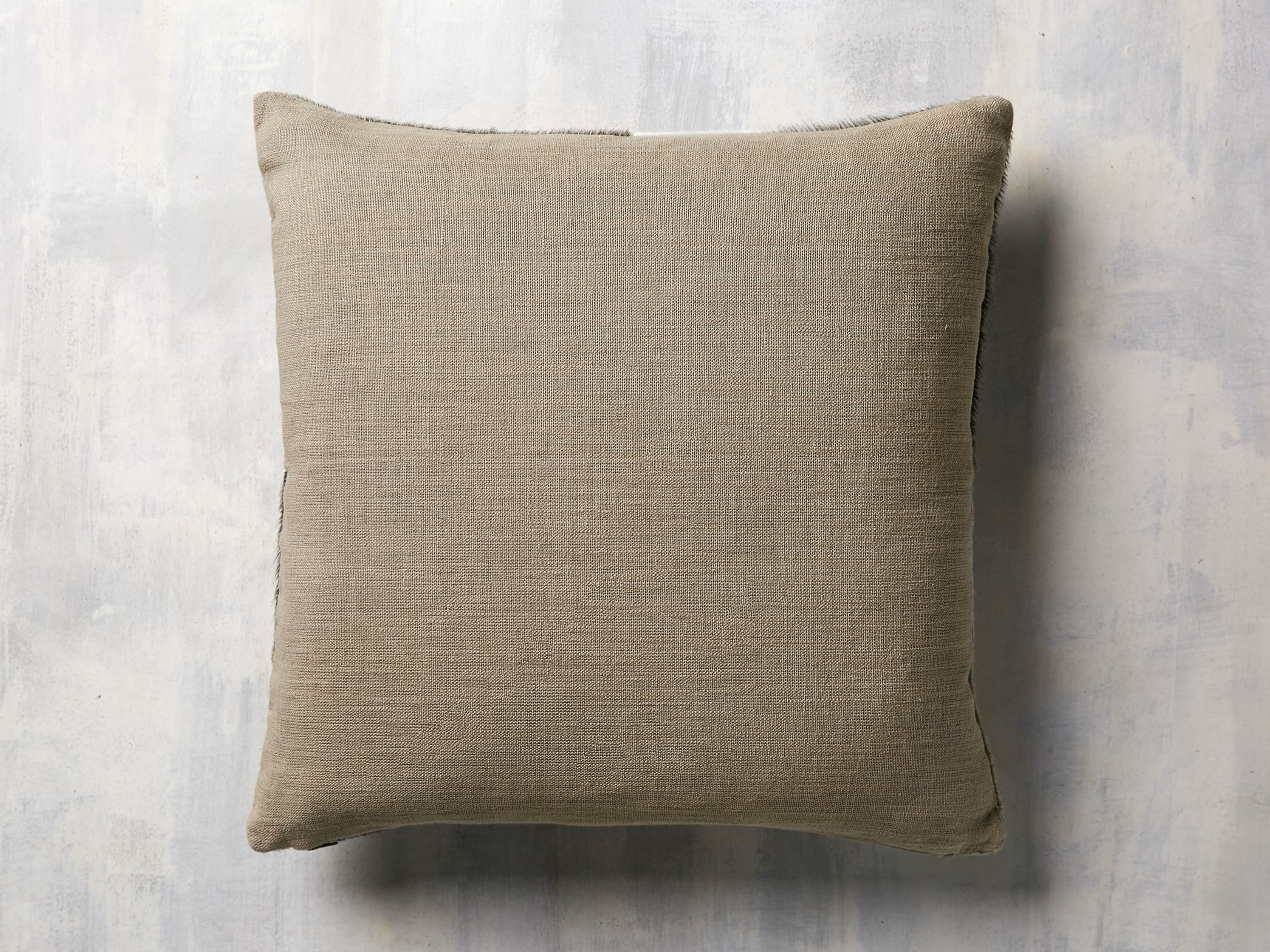 Whipstitch Hide Pillow in Grey