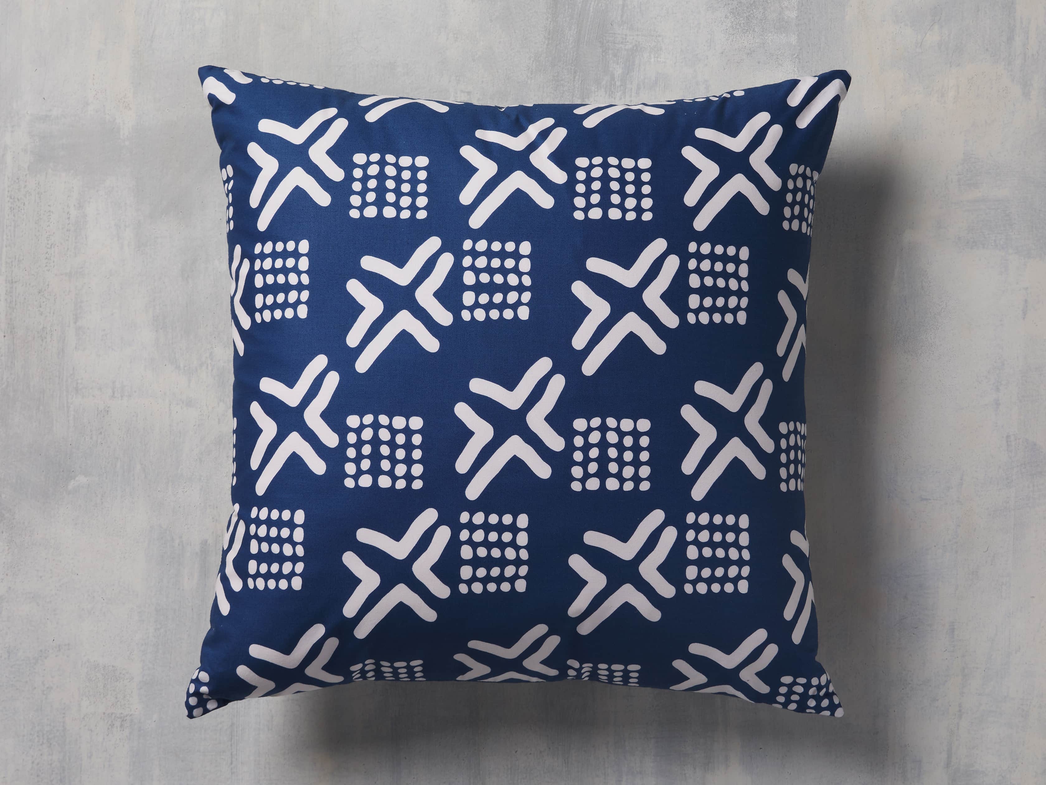 Arhaus x DIOP Mud Navy Pillow Cover, slide 1 of 4