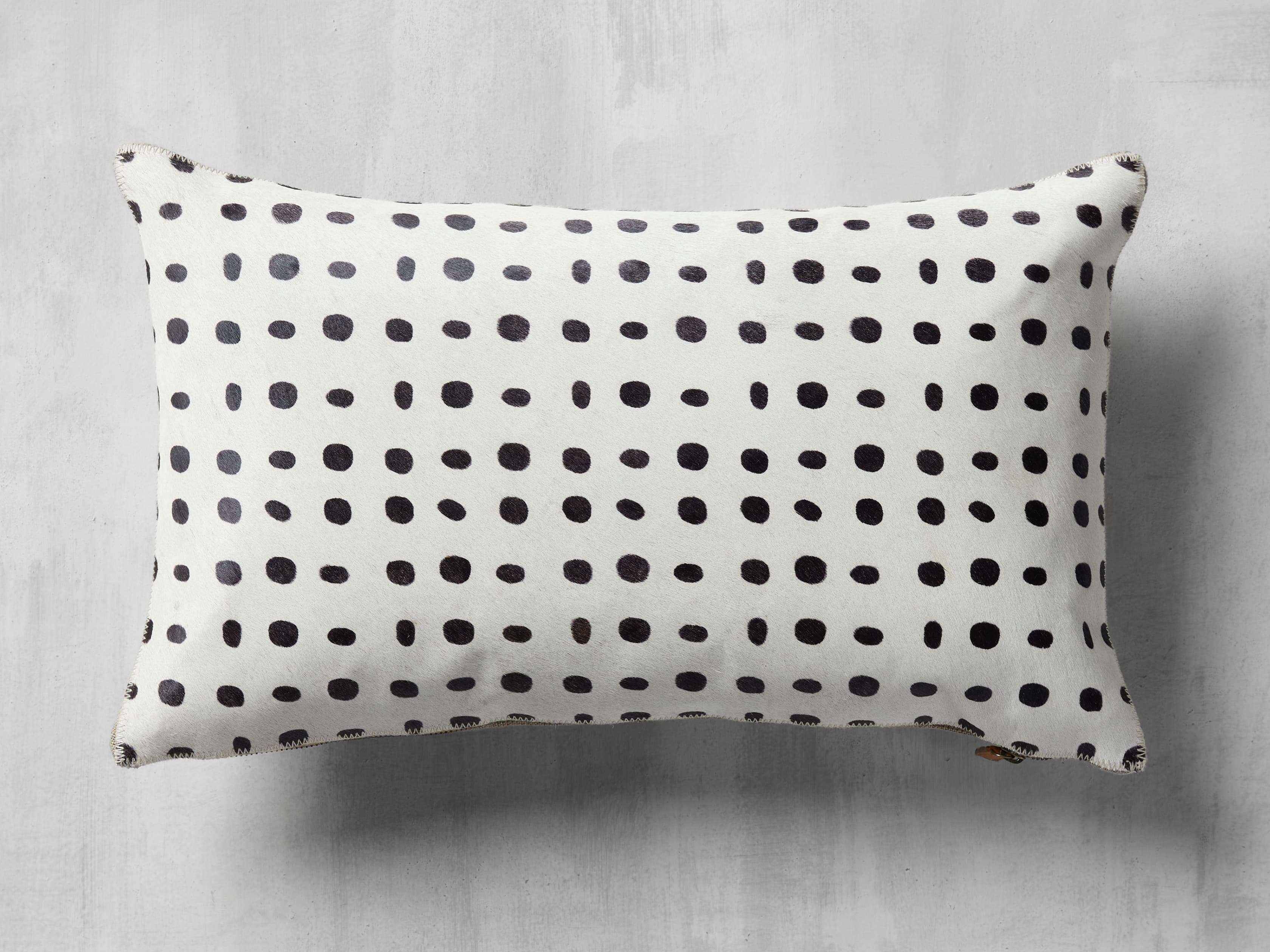 Abstract Black & White Lumbar Pillow - H U N T E D F O X