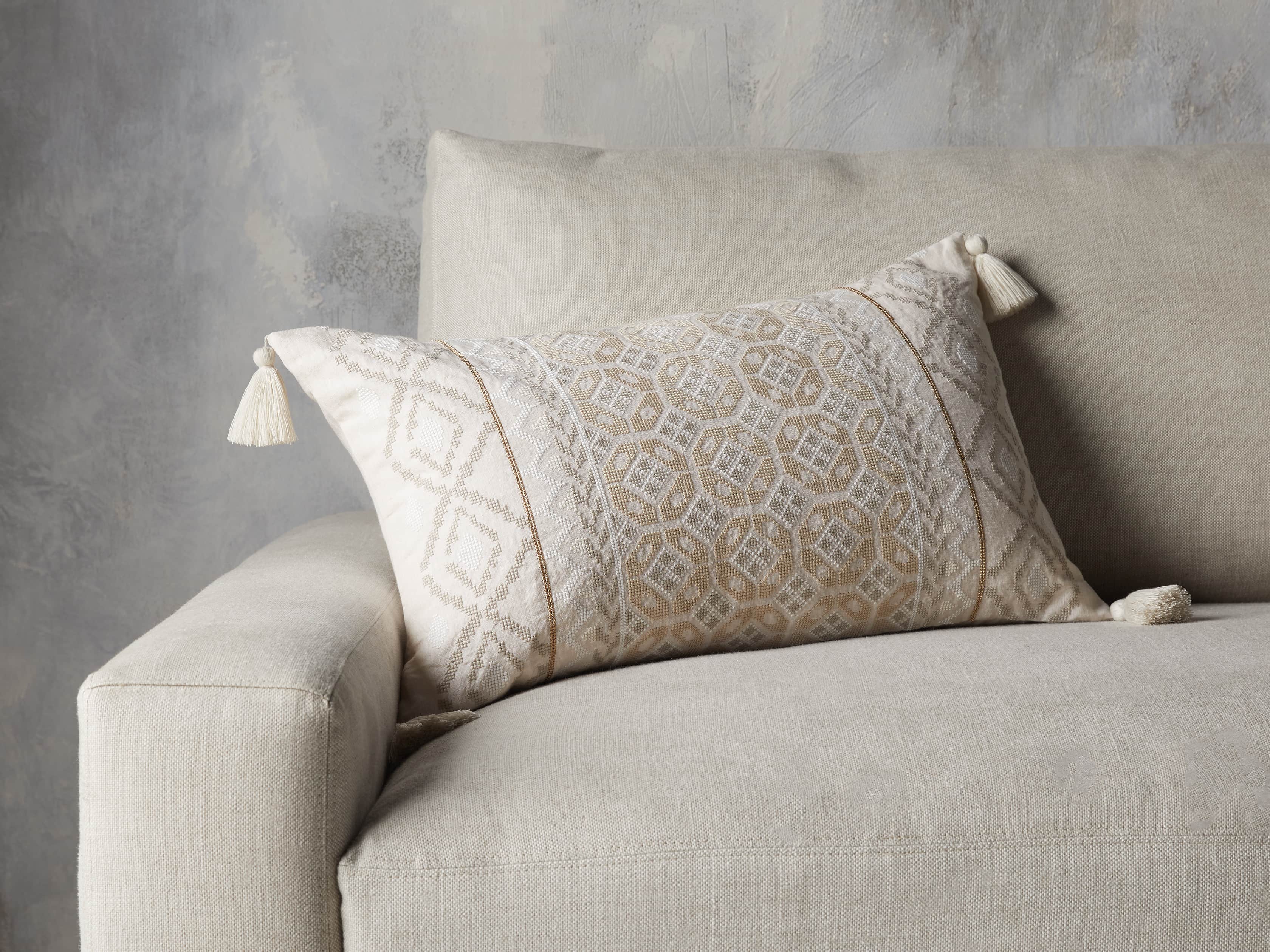 Ivory Fairisle Lumbar Pillow Cover, slide 4 of 5
