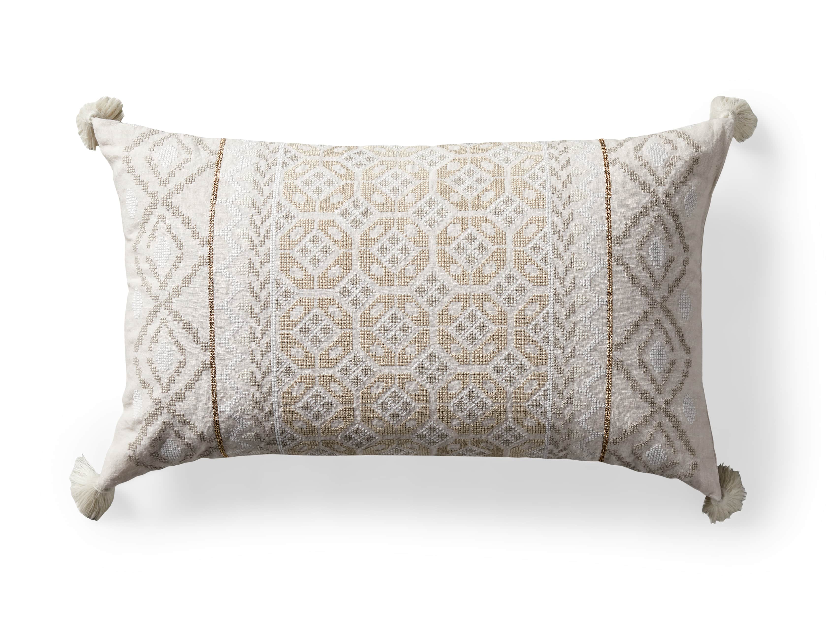 Ivory Fairisle Lumbar Pillow Cover, slide 5 of 5