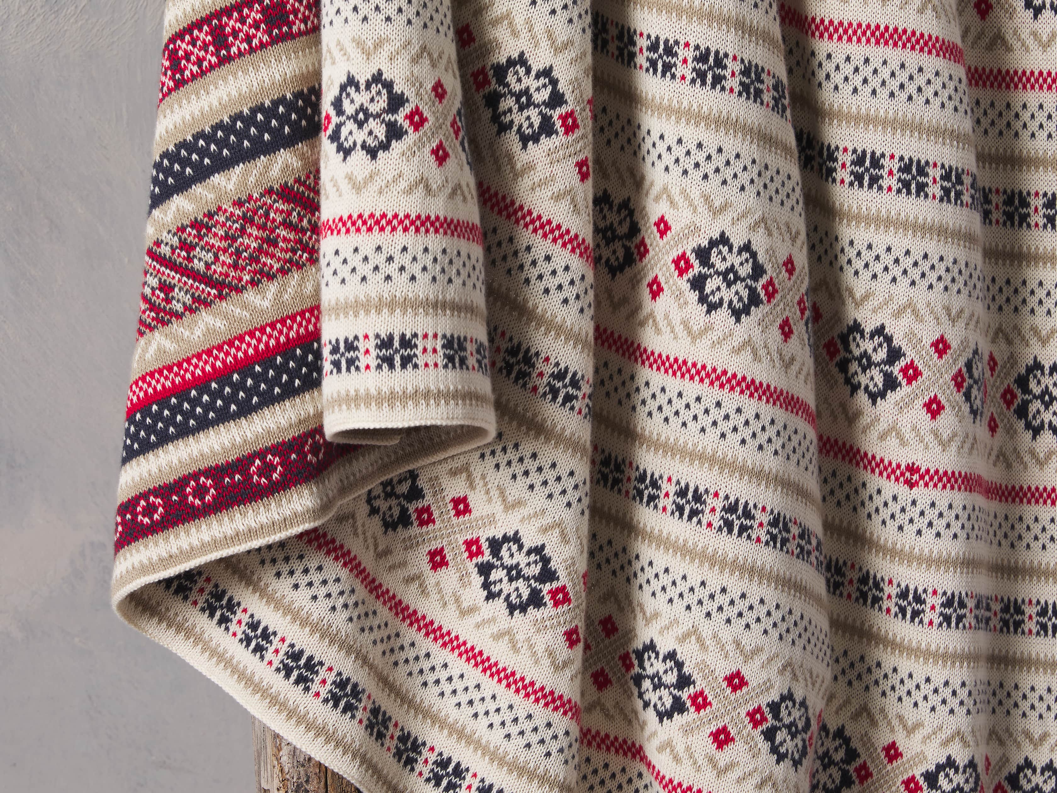 Ivory Fairisle Throw, slide 4 of 4