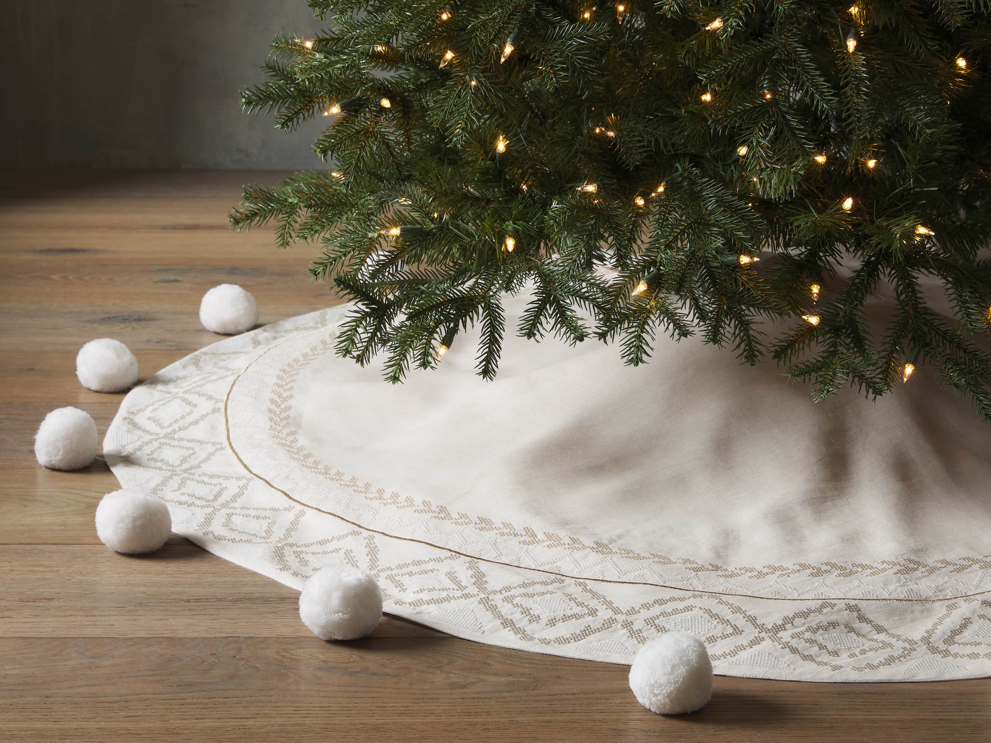 Ivory Fairisle Tree Skirt, slide 1 of 4