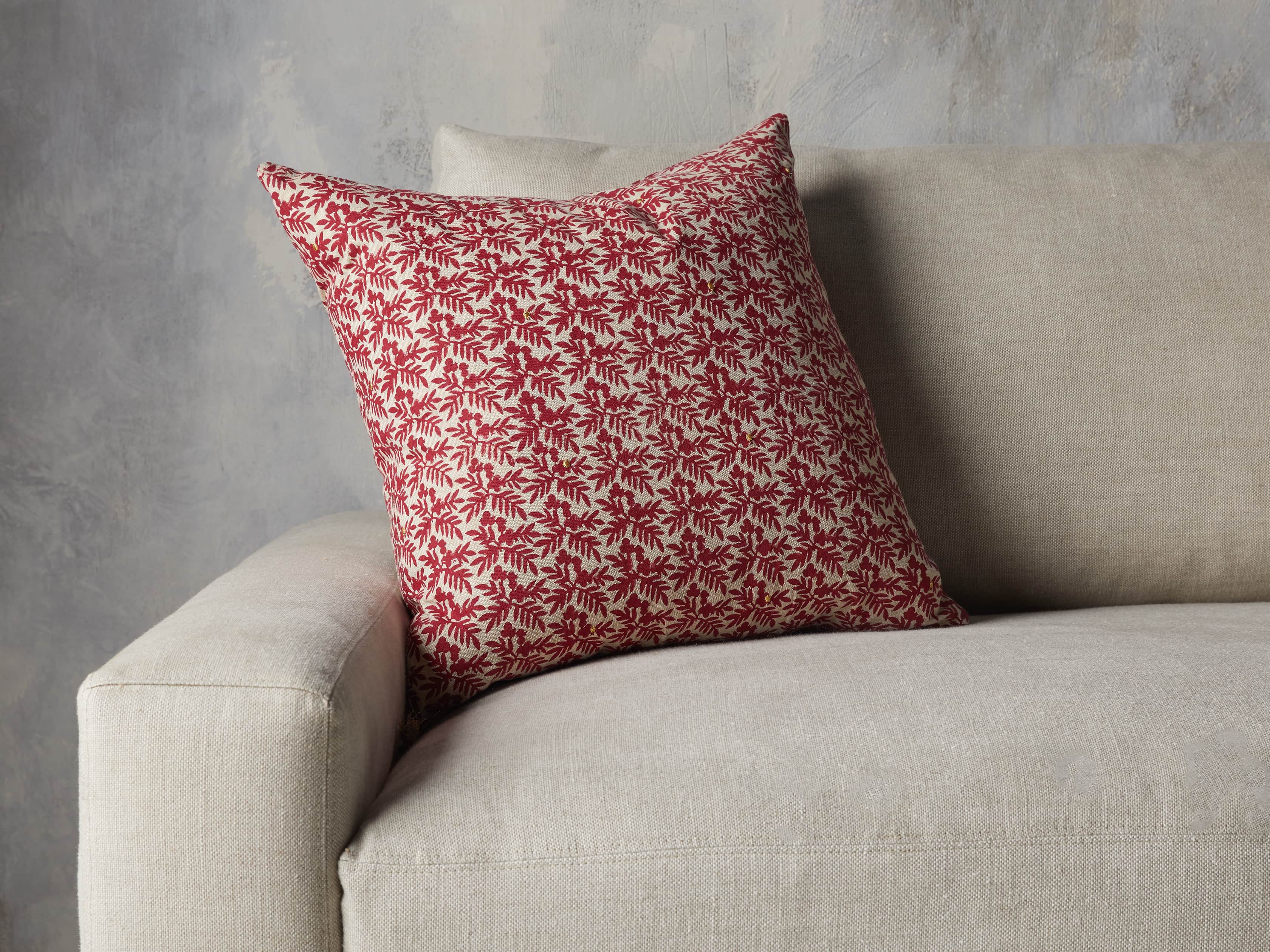 Red Festive Berry Pillow Cover, slide 3 of 4