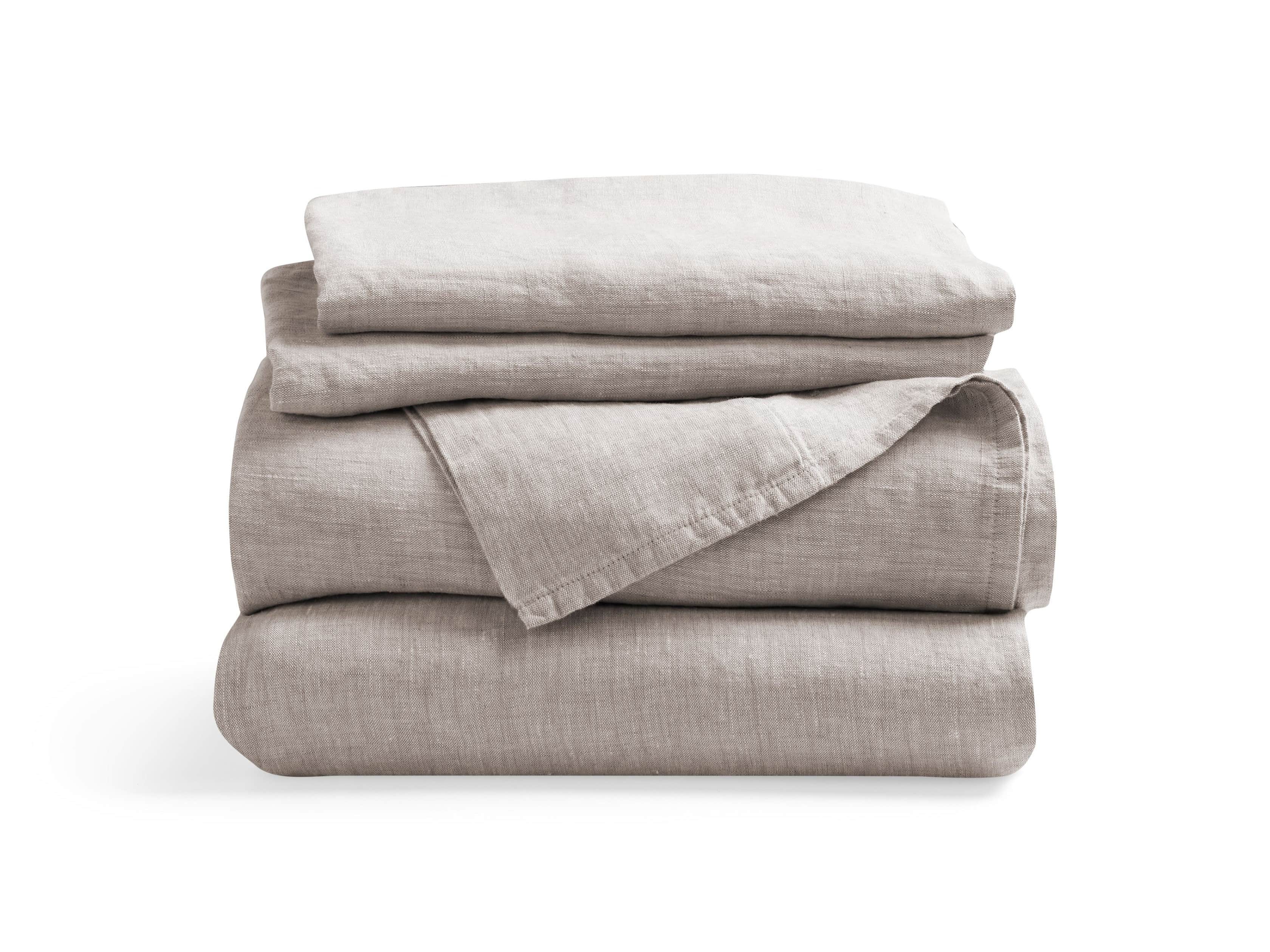 Linen Full Sheet Set in Chambray Flax
