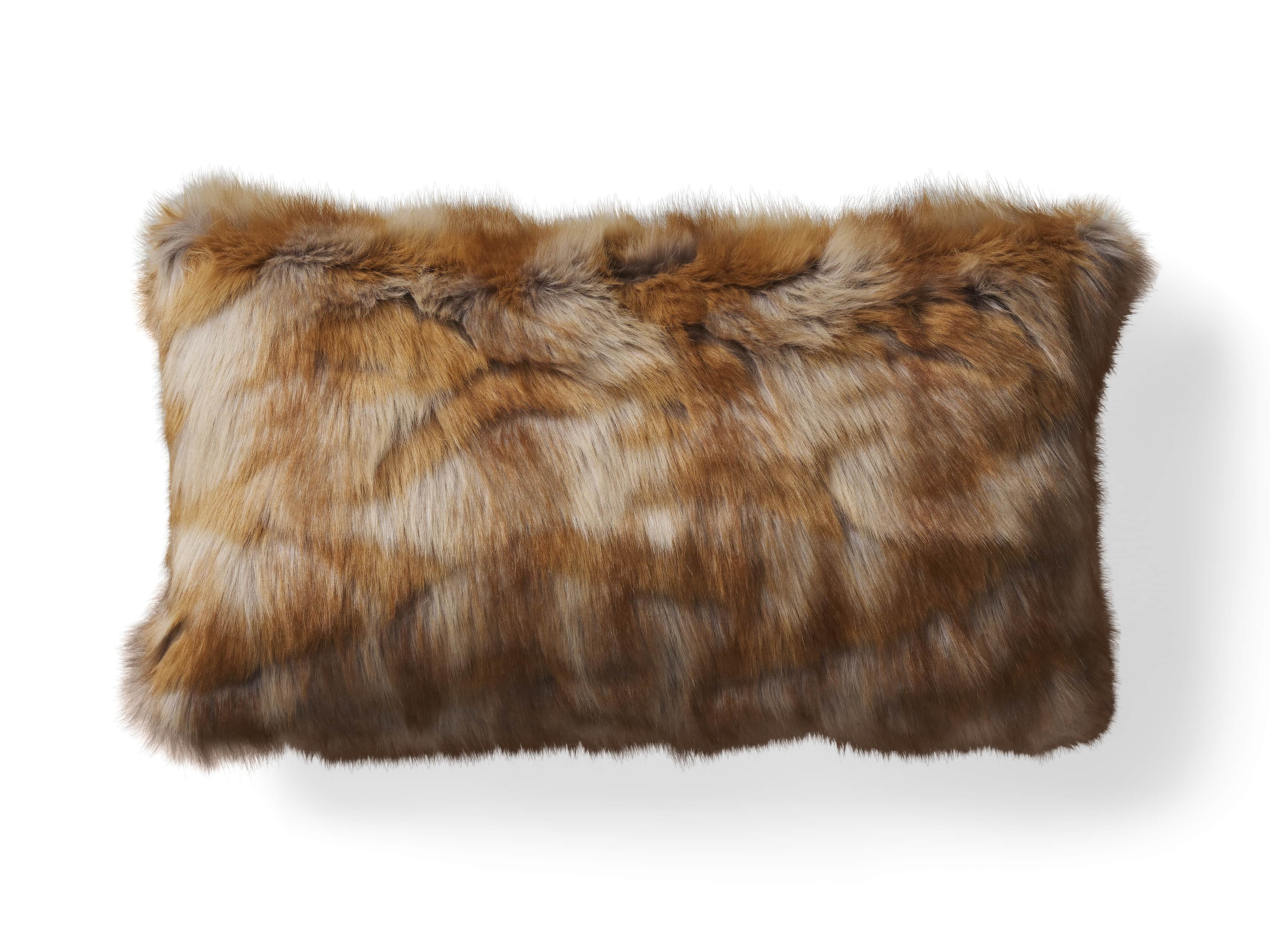 Faux Fur Fox Lumbar Pillow Cover, slide 4 of 4