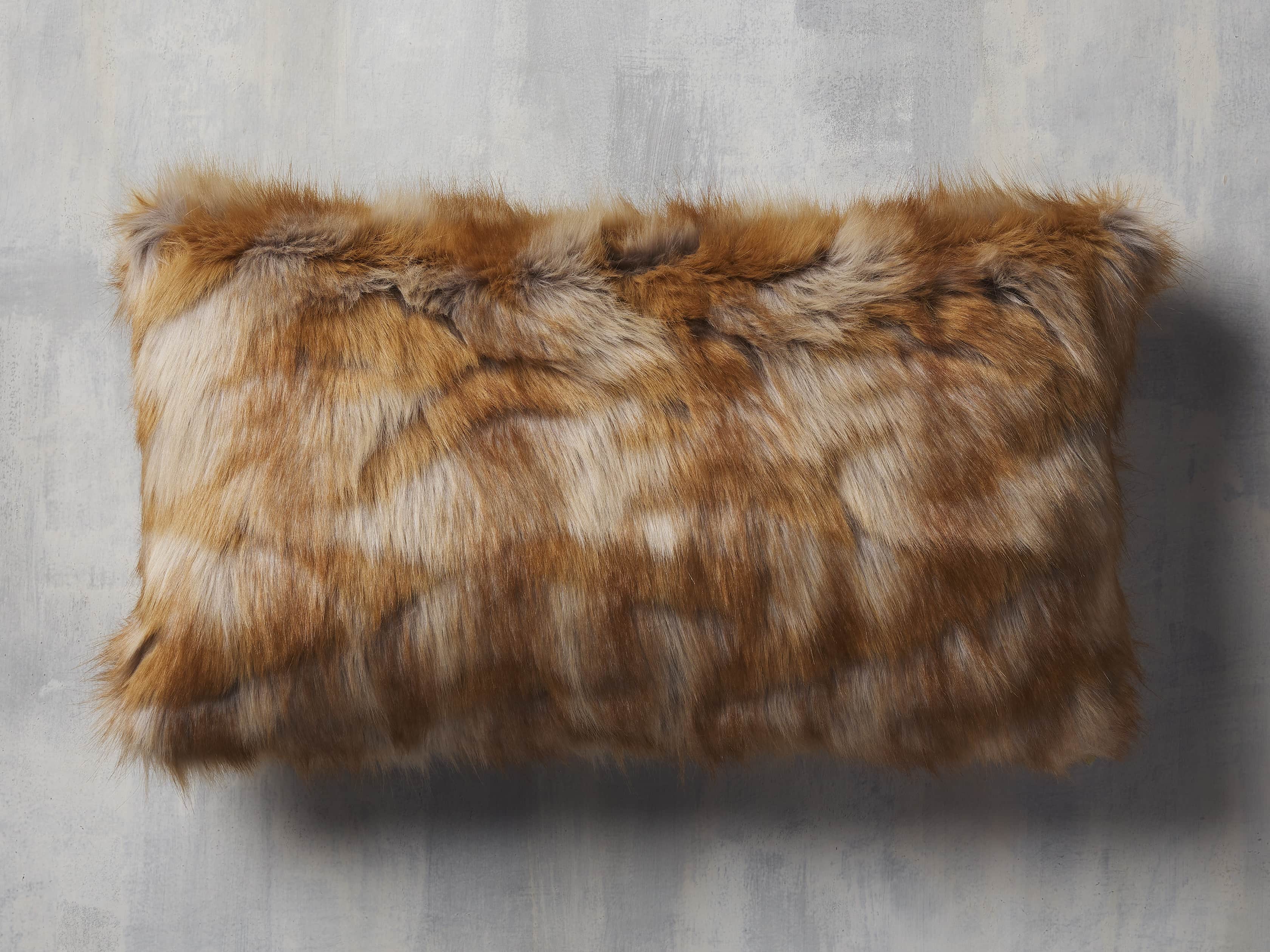 Faux Fur Fox Lumbar Pillow Cover, slide 3 of 4