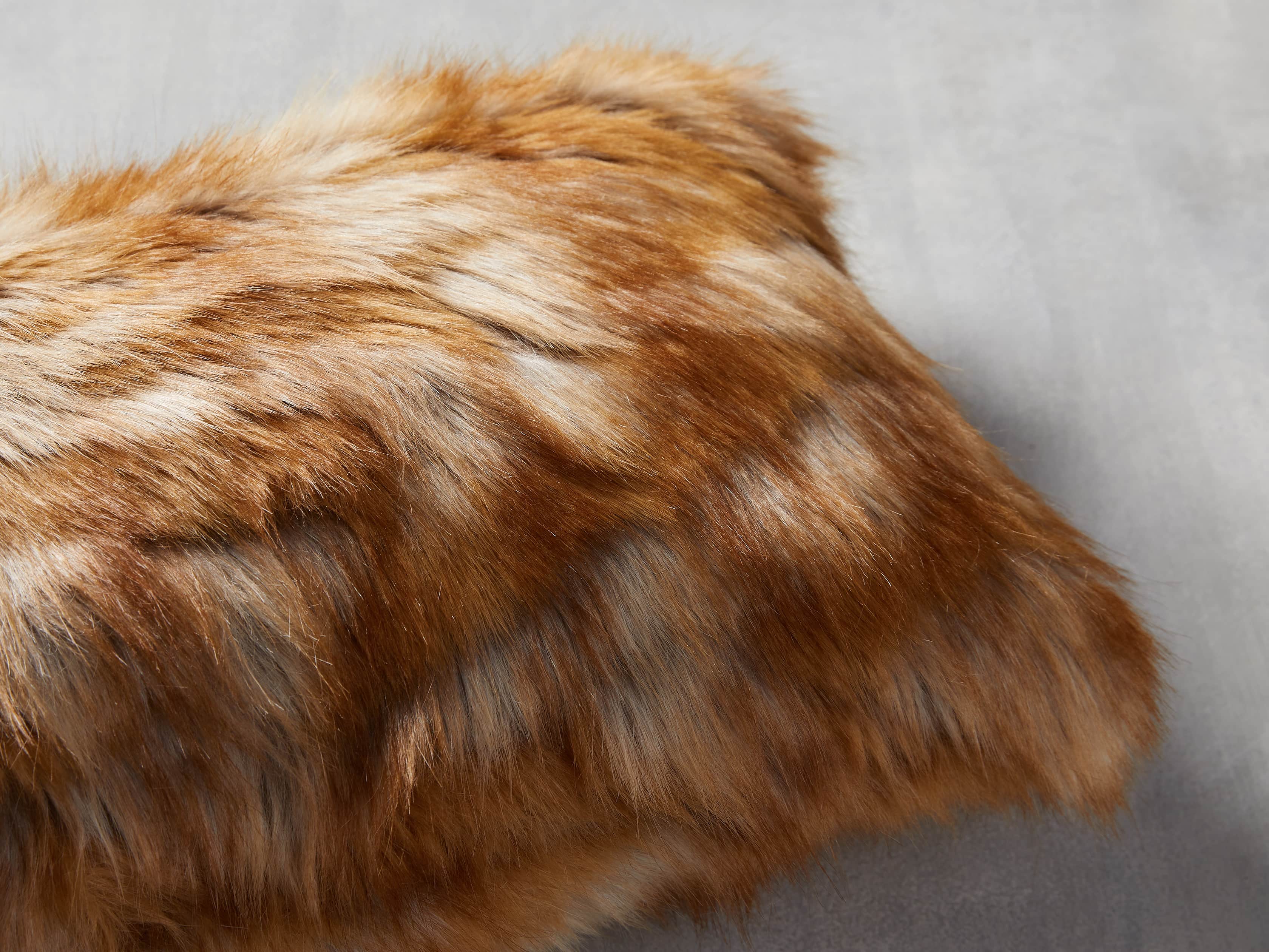 Faux Fur Fox Lumbar Pillow Cover, slide 2 of 4