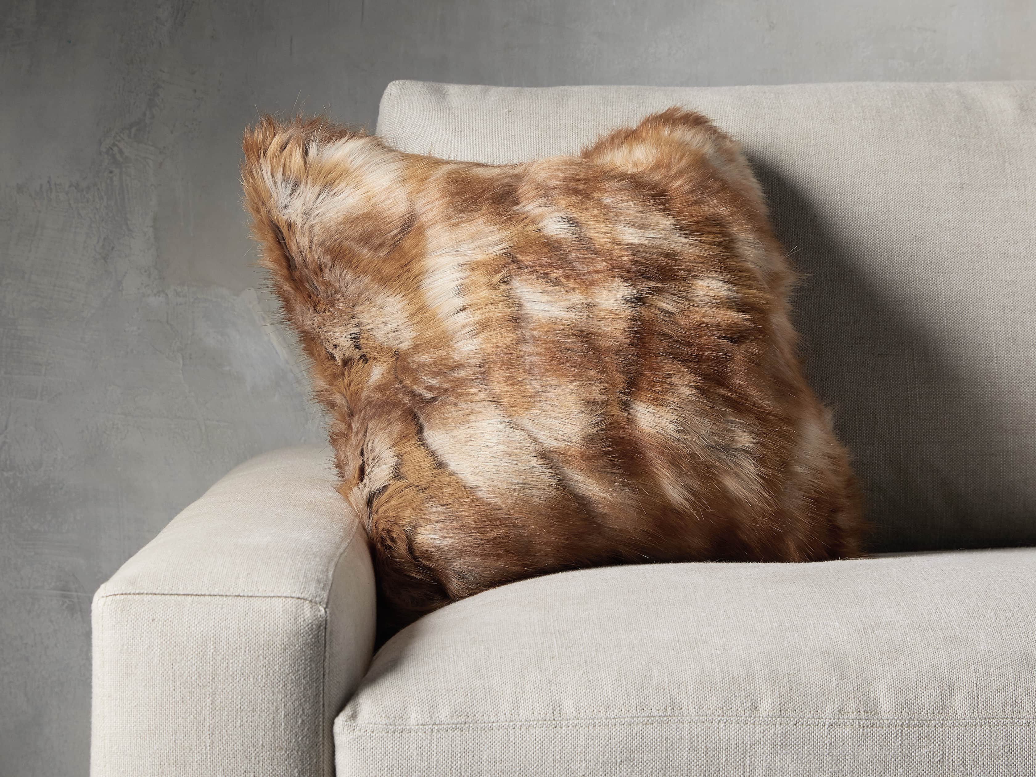 Faux Fox Fur Pillow, slide 1 of 3