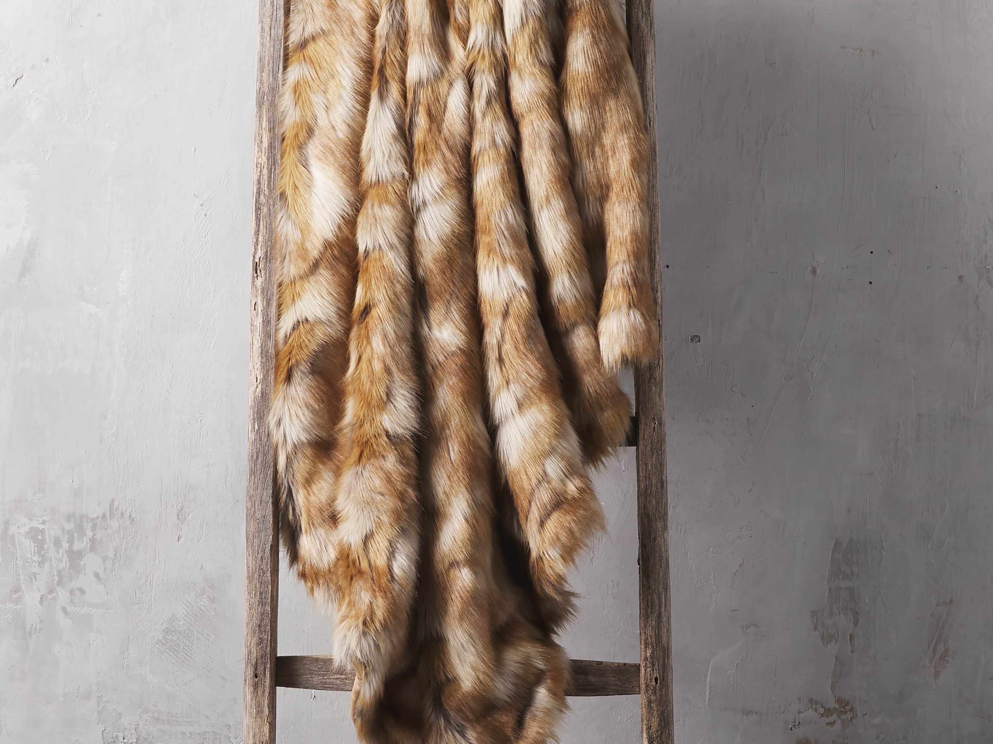 Faux Fox Fur Throw, slide 1 of 3