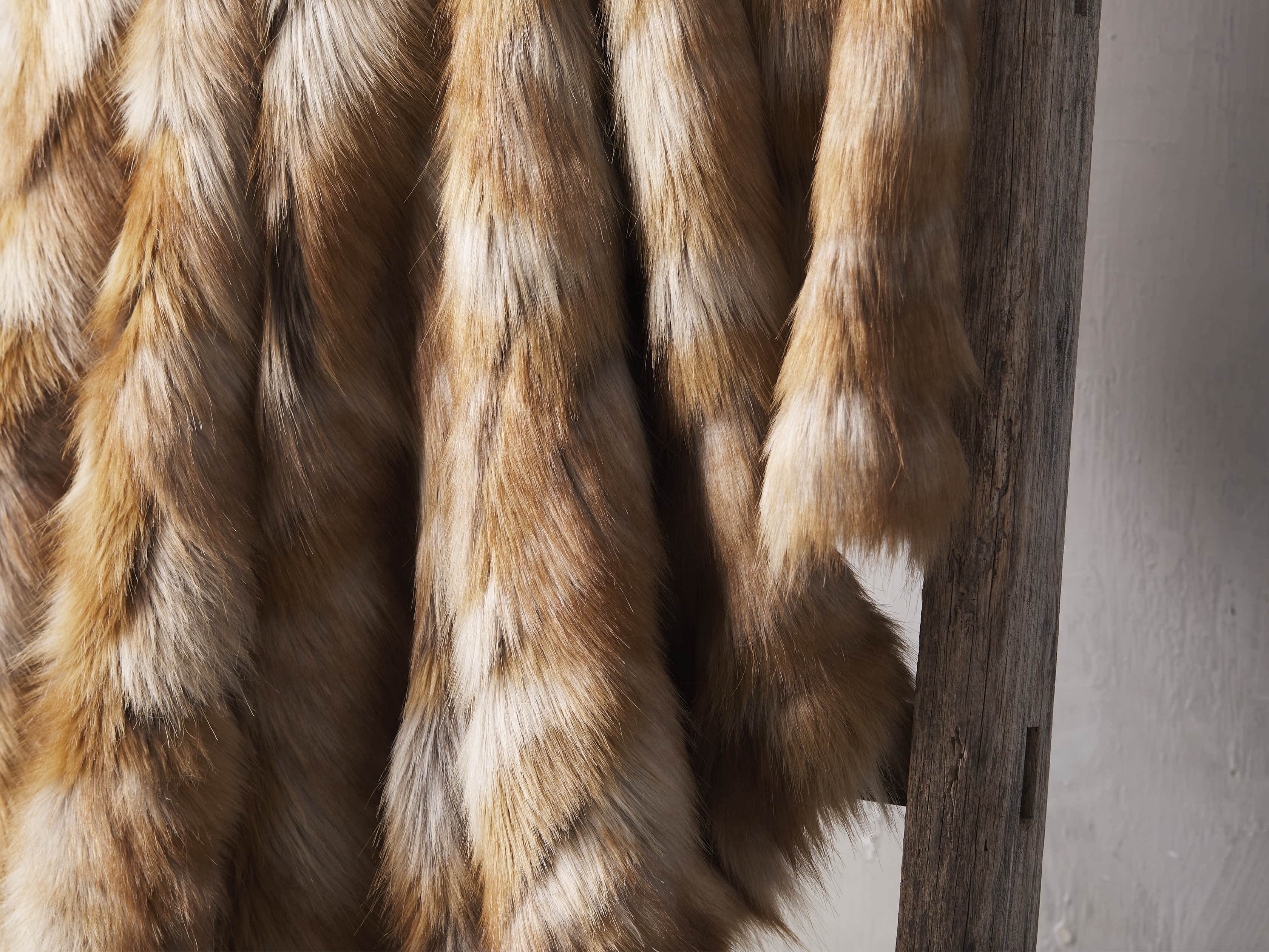 Faux Fox Fur Throw Arhaus