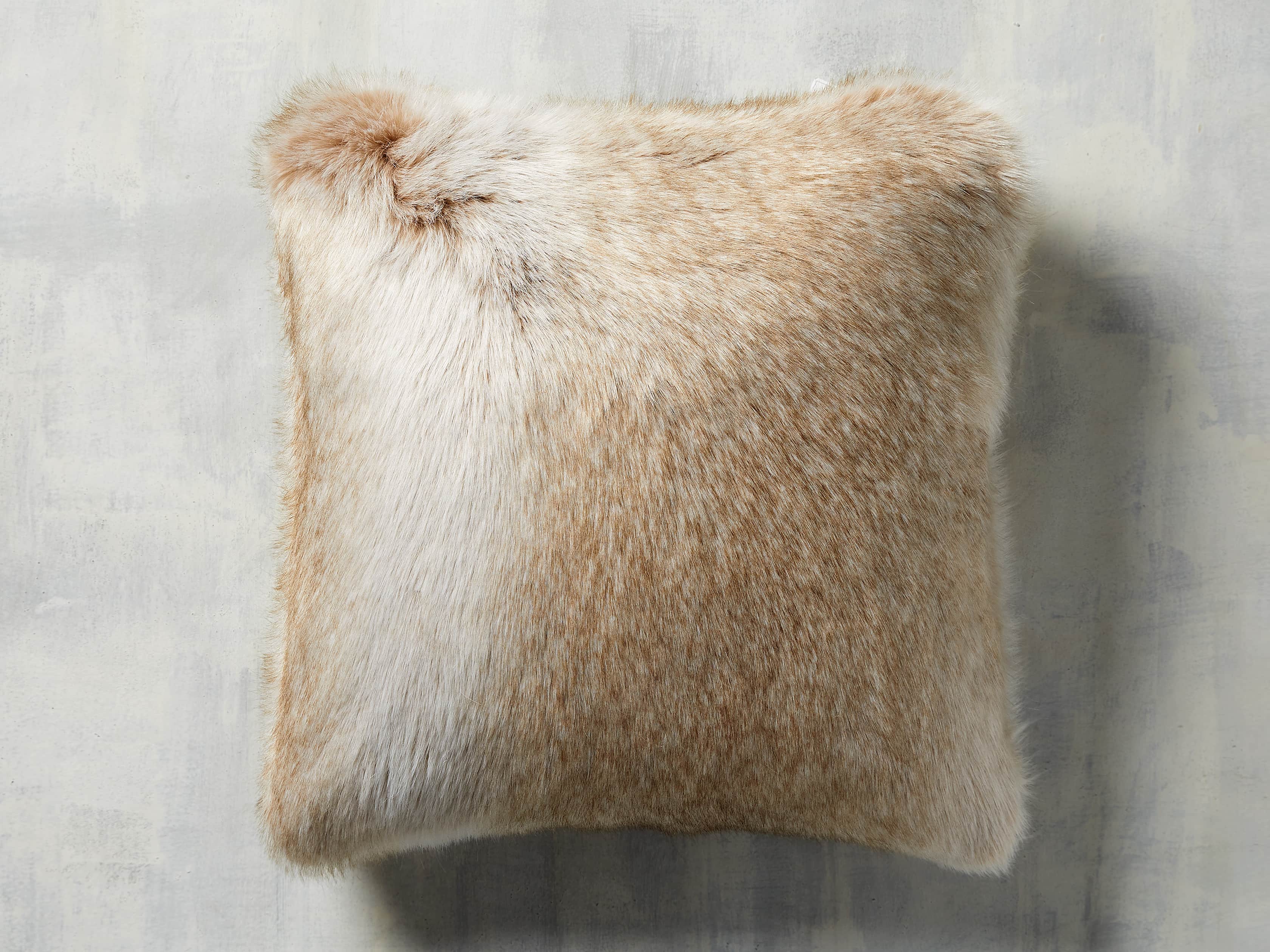 Luxe Faux Fur Natural Pillow, slide 3 of 3