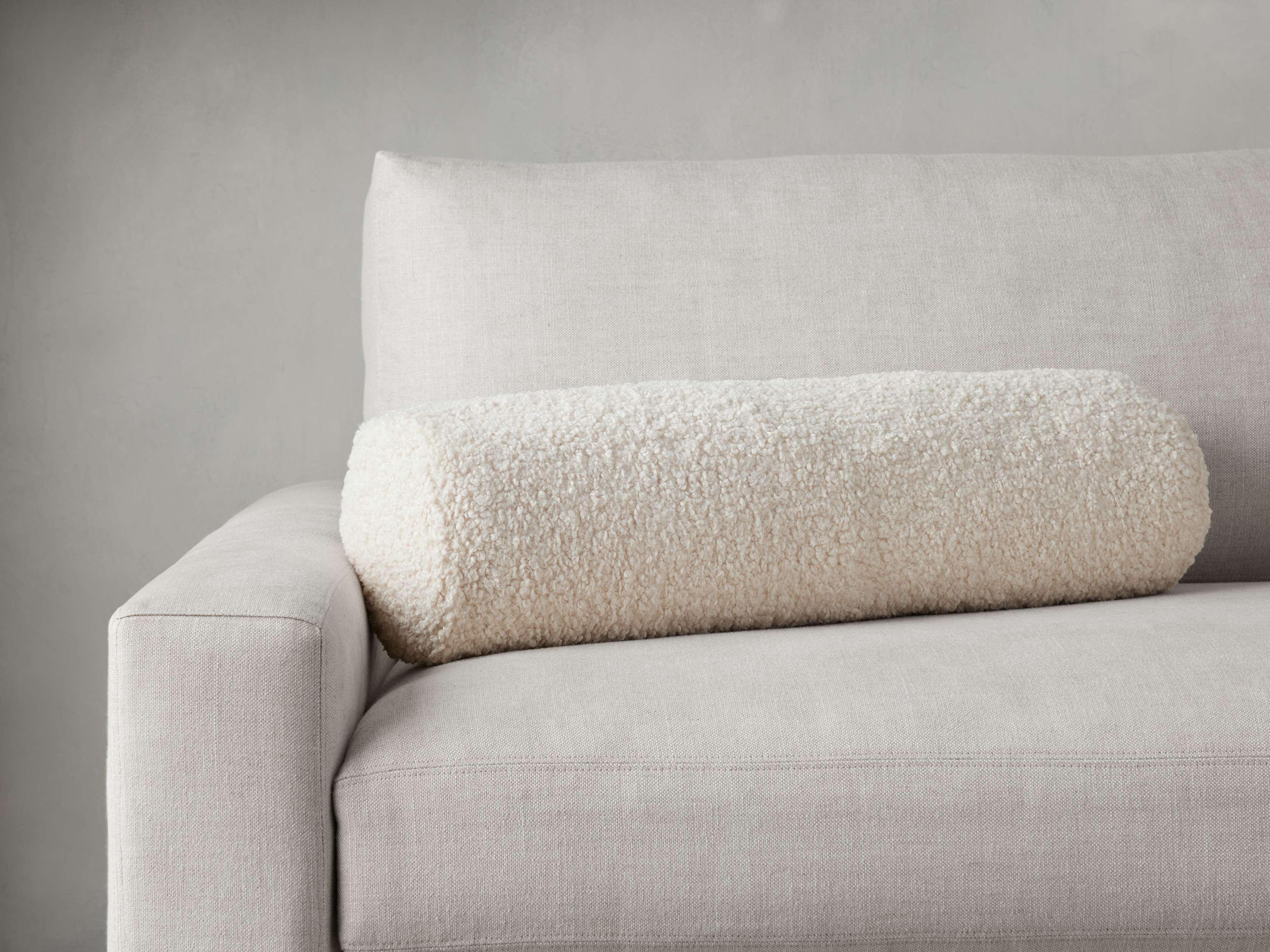 Faux Sherpa Bolster Pillow