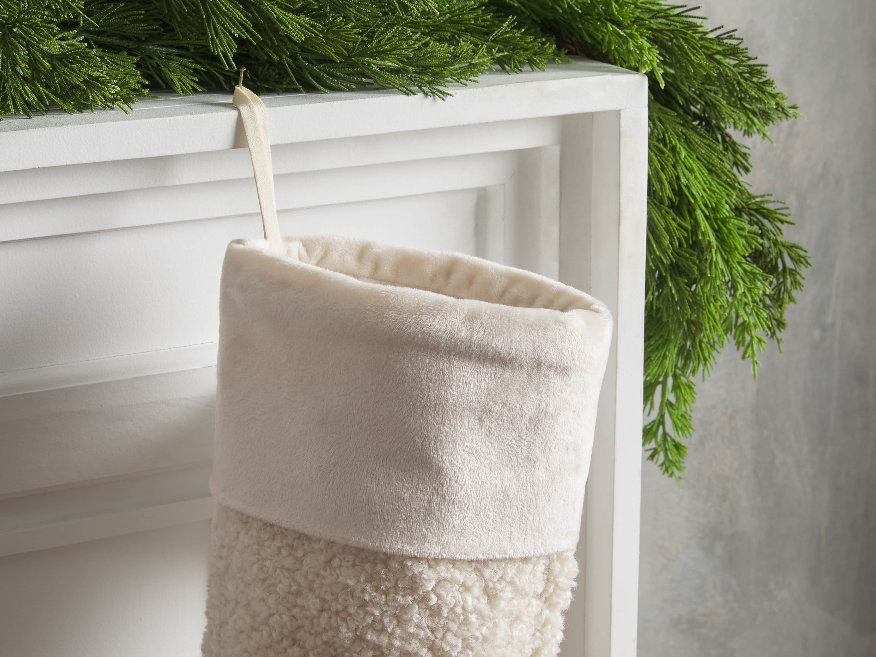 Faux Sherpa Stocking