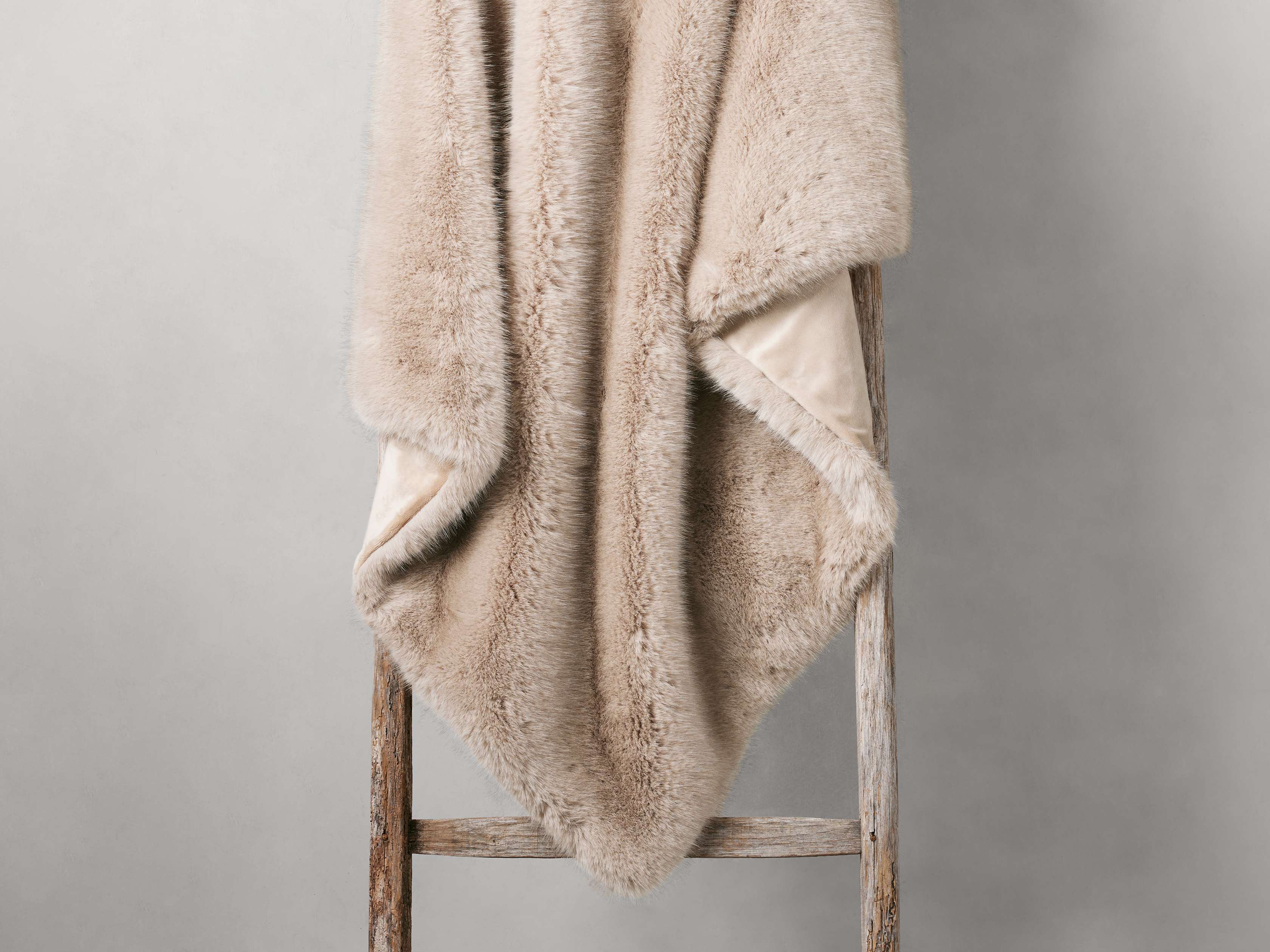 Arhaus Ruches throw fur store blanket